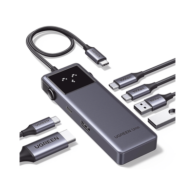Hub USB-C / 6 Puertos / USB 3.2 10 Gbps / HDMI 4K@60Hz / PD 100W / Indicadores LED — UGREEN · SKU 35998
