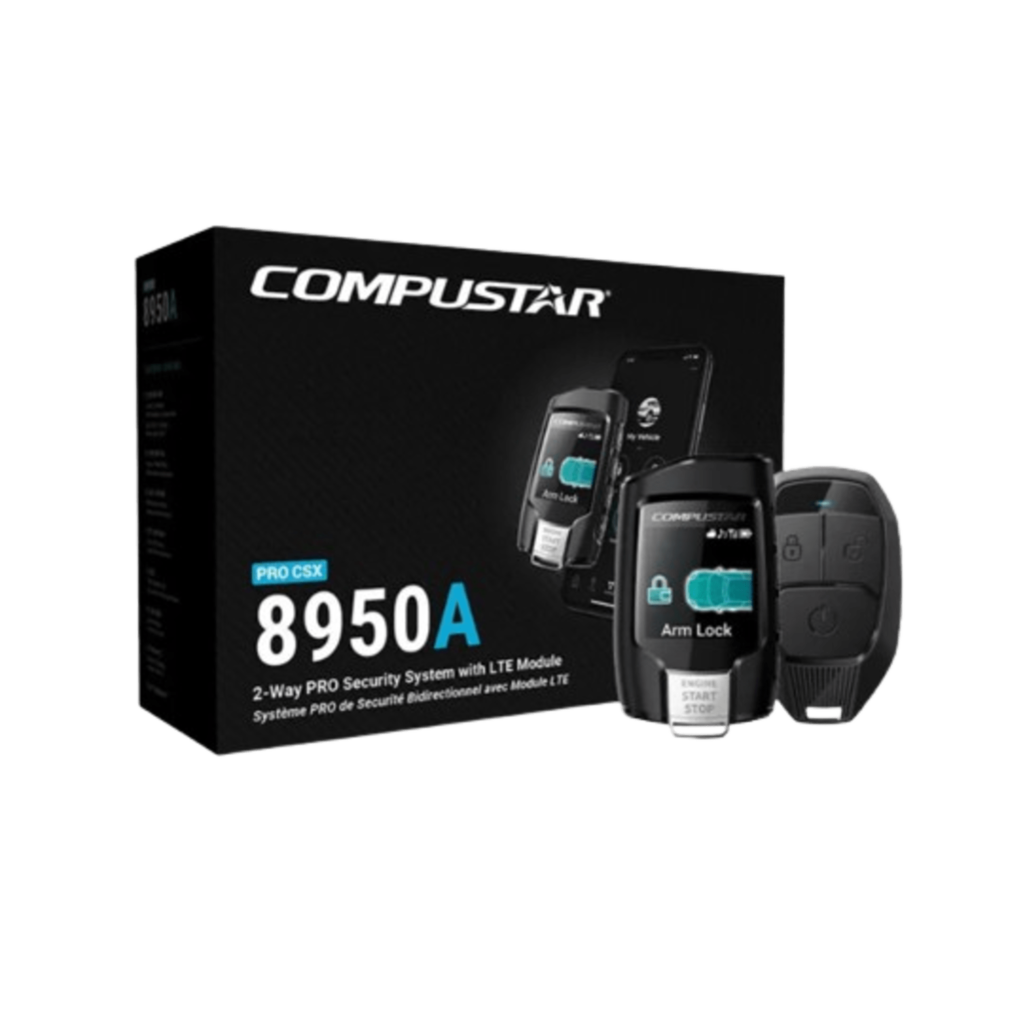 (MONITOREO en APP) Kit de Alarma Vehicular Profesional de 2 vías y control LCD con modulo CM2500 Incluye  GPS X1-MAX LTE