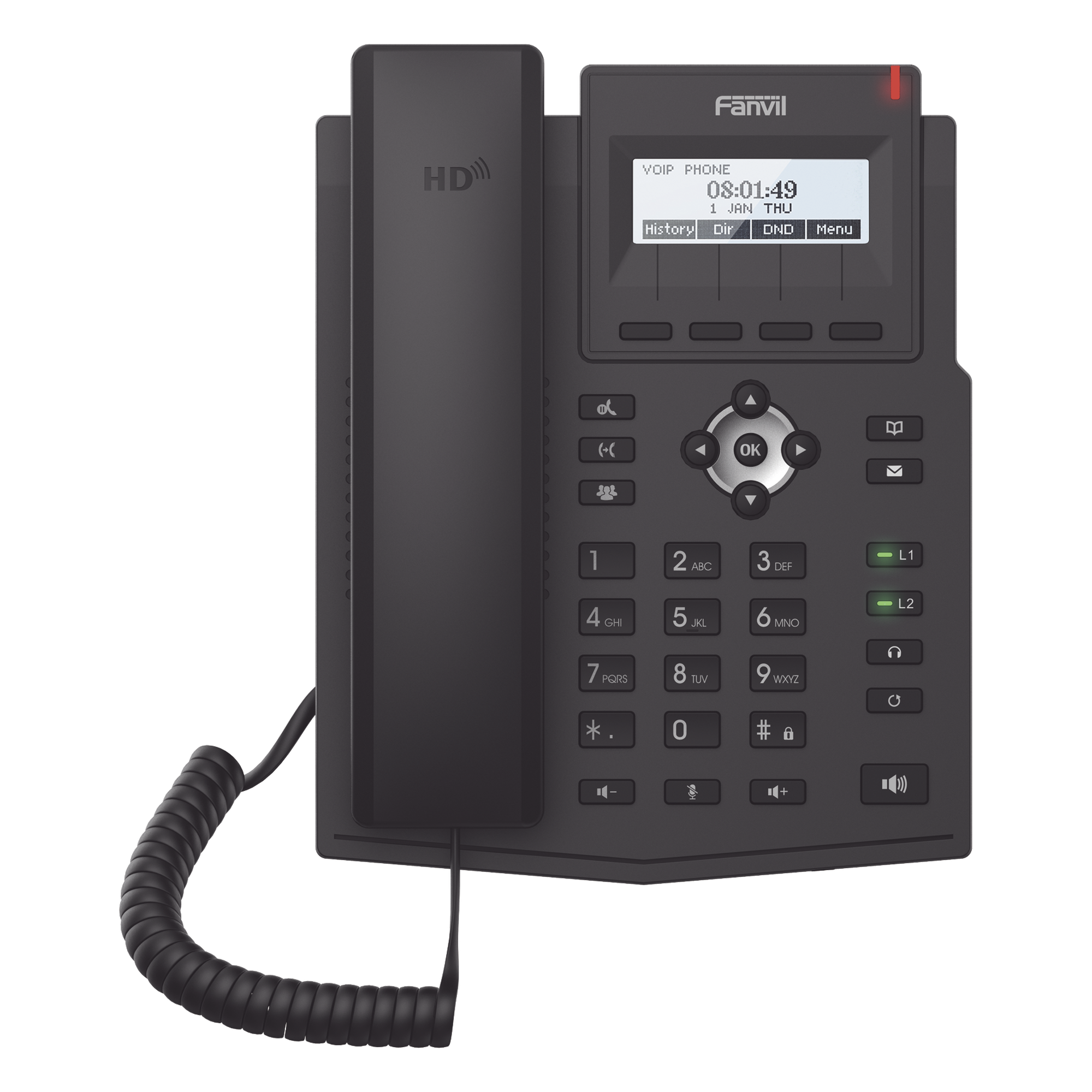 Teléfono IP / 2 Líneas SIP / Pantalla LCD 128x48 / Audio HD G.722 y Opus / Conferencia 3 Vías / PoE 802.3af / OpenVPN / Soporte EHS — FANVIL · SKU X1SP