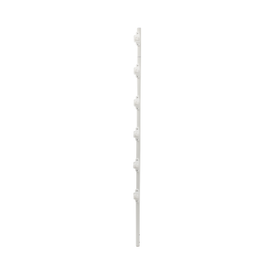 Poste de Paso para Cerca Eléctrica / Tubo de Acero Galvanizado / 6 Aisladores / 1.4 m (4.6 ft) / Diámetro 25 mm (1 in) / Pintura Blanca Exterior
