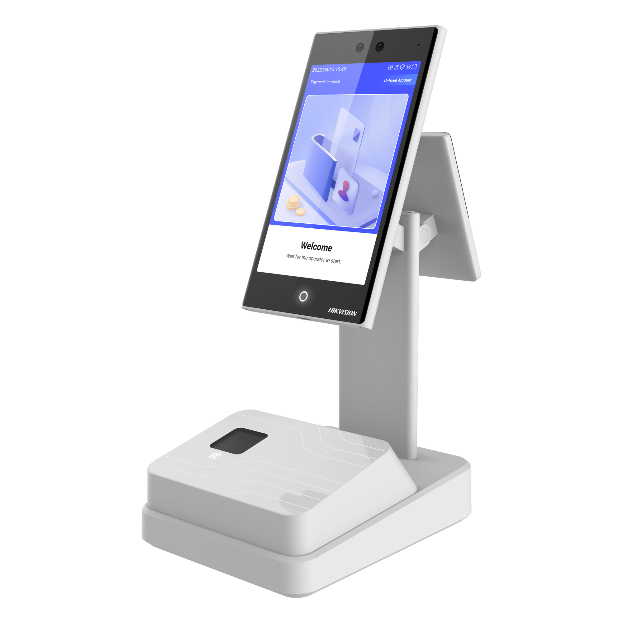 Terminal de Pago con Pantalla Touch y Camara Dual para Reconocimiento Facial / Solo para proyectos de desarrollo con plataforma Hikvision