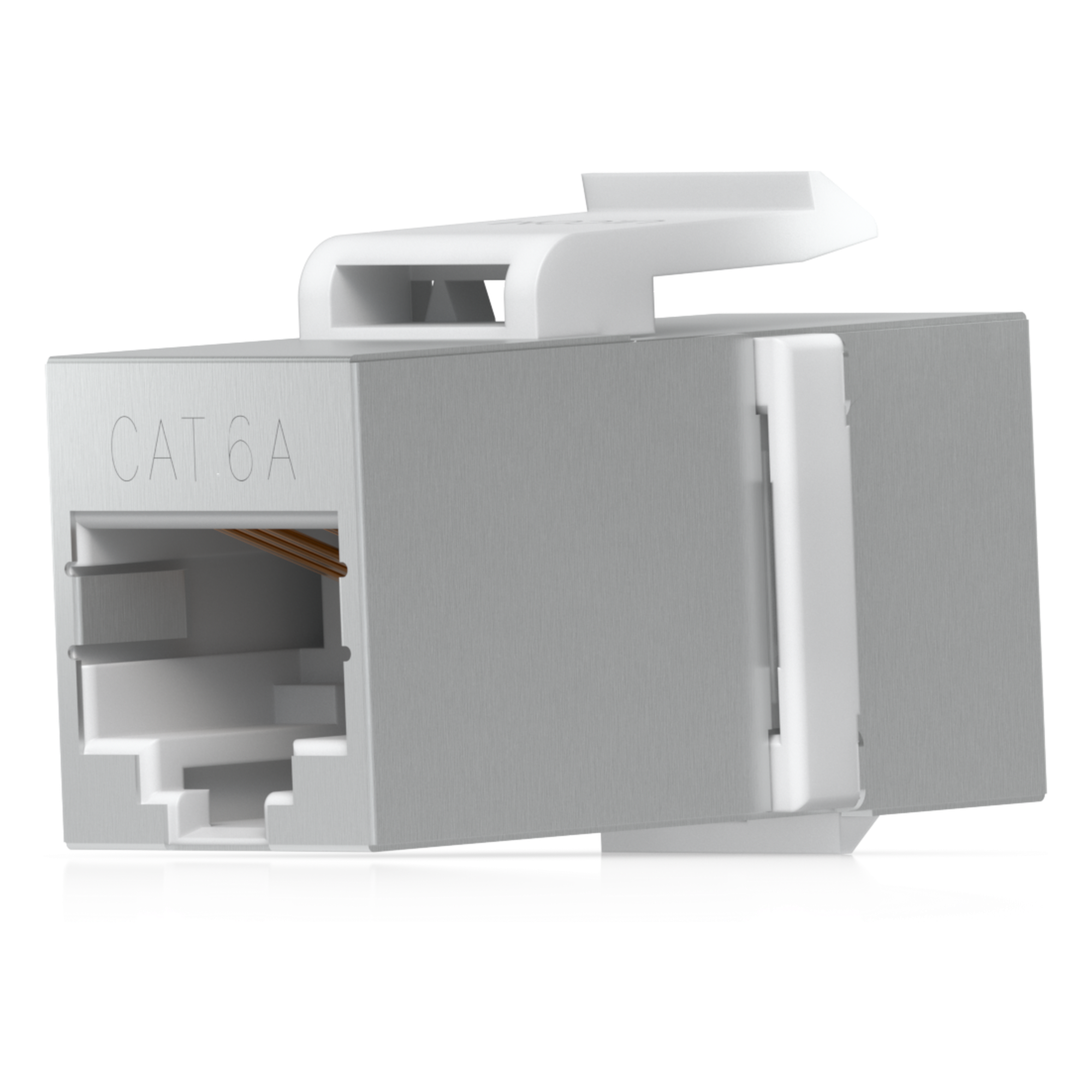 Acoplador Keystone / Cat6A Pasante / 10 Gbps / PoE / Snap-In / Paquete 12 Piezas