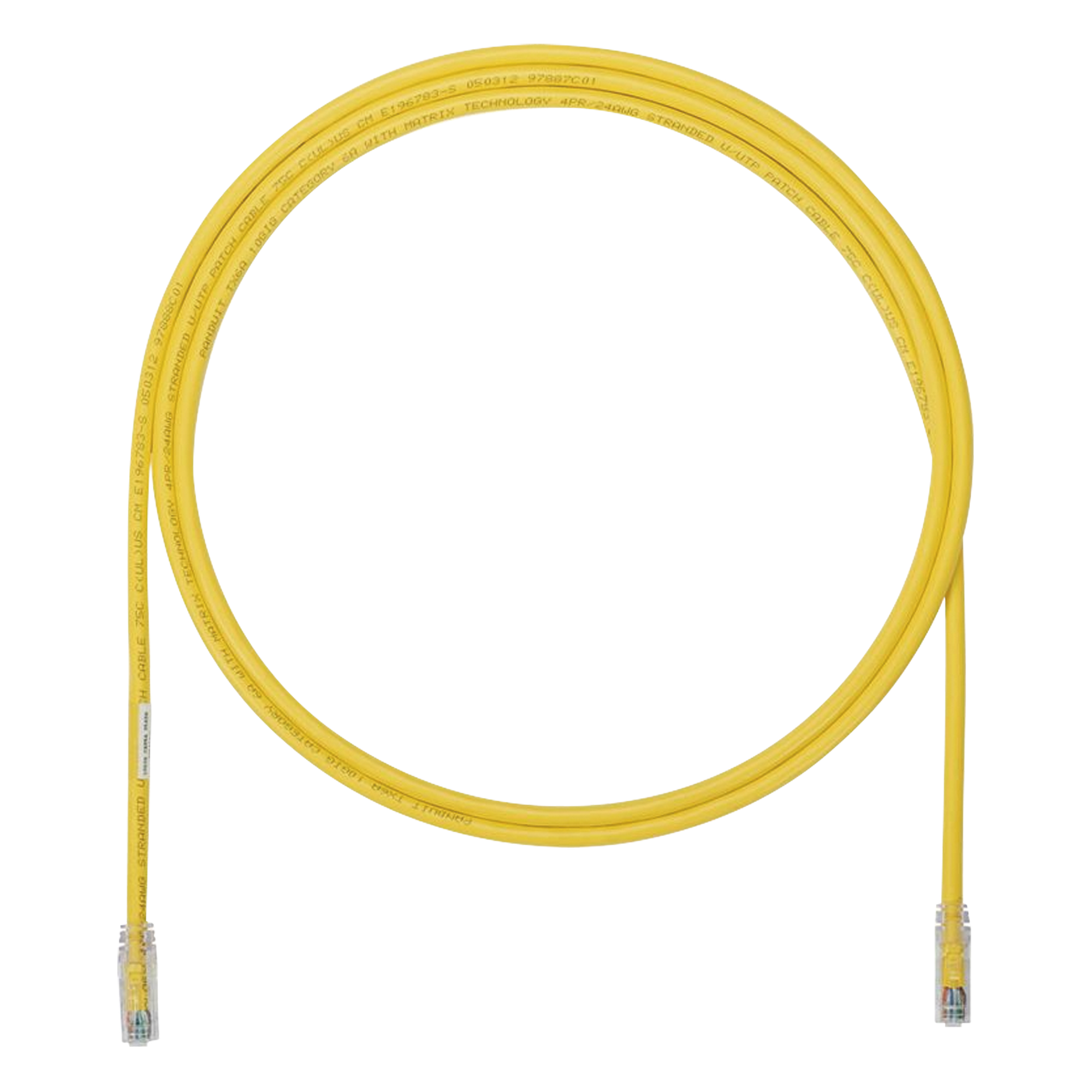 Cable de Parcheo UTP / Cat6A / 24 AWG / CM / 1.52 m (5 pies) / Amarillo — PANDUIT · SKU UTP6AX5YL