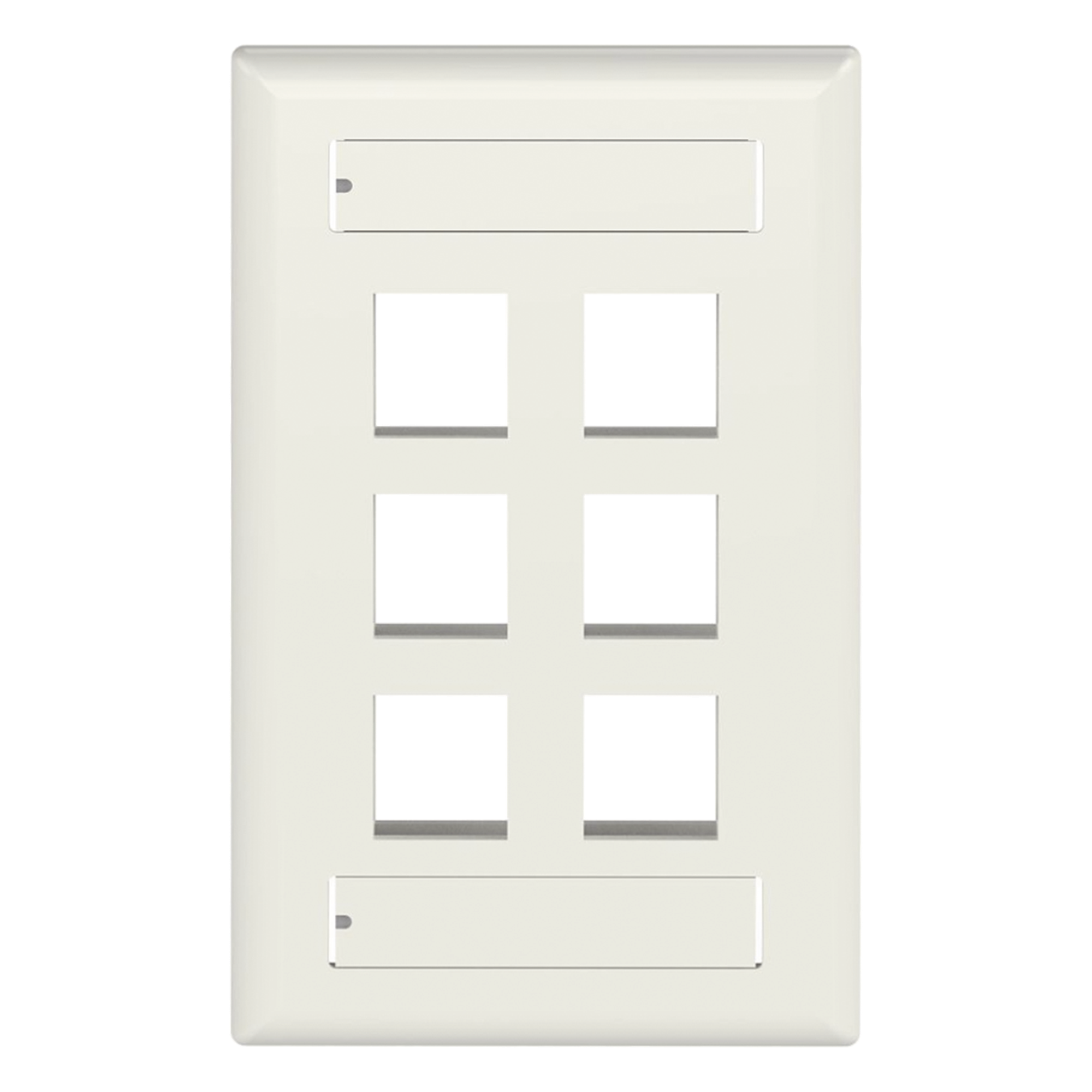 Placa de Pared Vertical / 6 Puertos Keystone / Blanco Mate / 2.75 x 4.5 pulg. — PANDUIT · SKU NK6FIWY