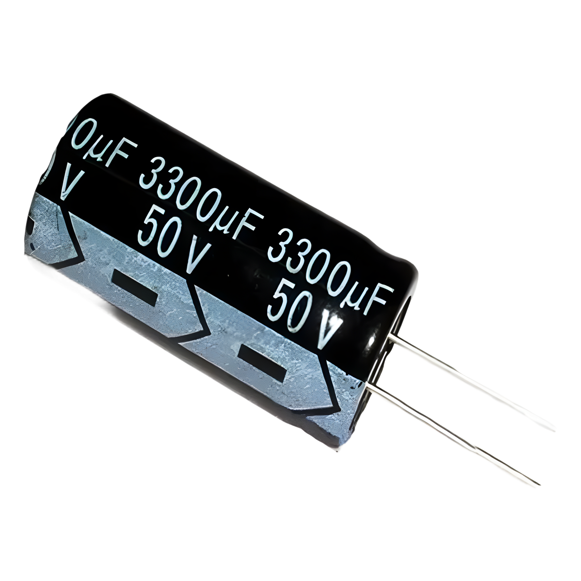 Capacitor Electrolítico Radial / 3300 µF / 50 V / Tolerancia ±20% / -40 °C a +85 °C — SYSCOM PARTS · SKU 3300M0050V
