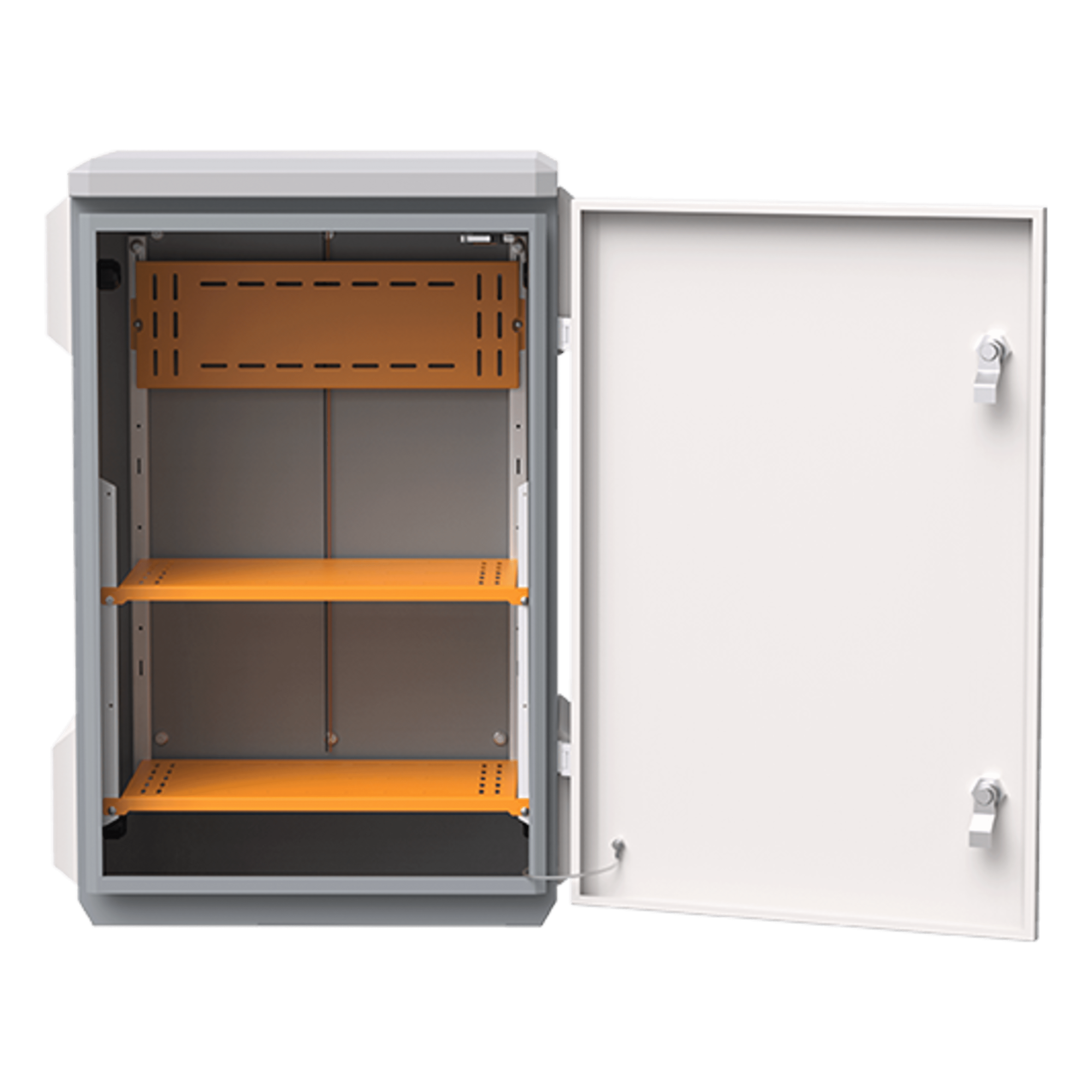 Gabinete de Protección IP55 / Acero SPCC / 380 x 660 x 240 mm / Rieles DIN / Montaje Vertical u Horizontal / 4 Placas Laterales Externas