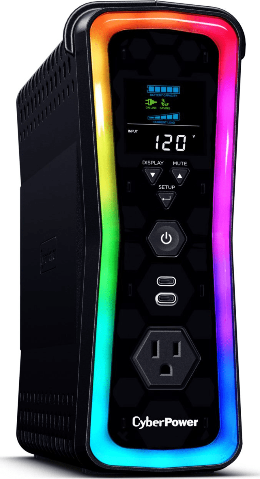 UPS Gamer de 1500 VA/1000 W, Topología Línea Interactiva, Entrada 120 Vca  NEMA 5-15P, y 13 Salidas NEMA 5-15R, Puerto USB, Con Regulador de Voltaje (AVR)