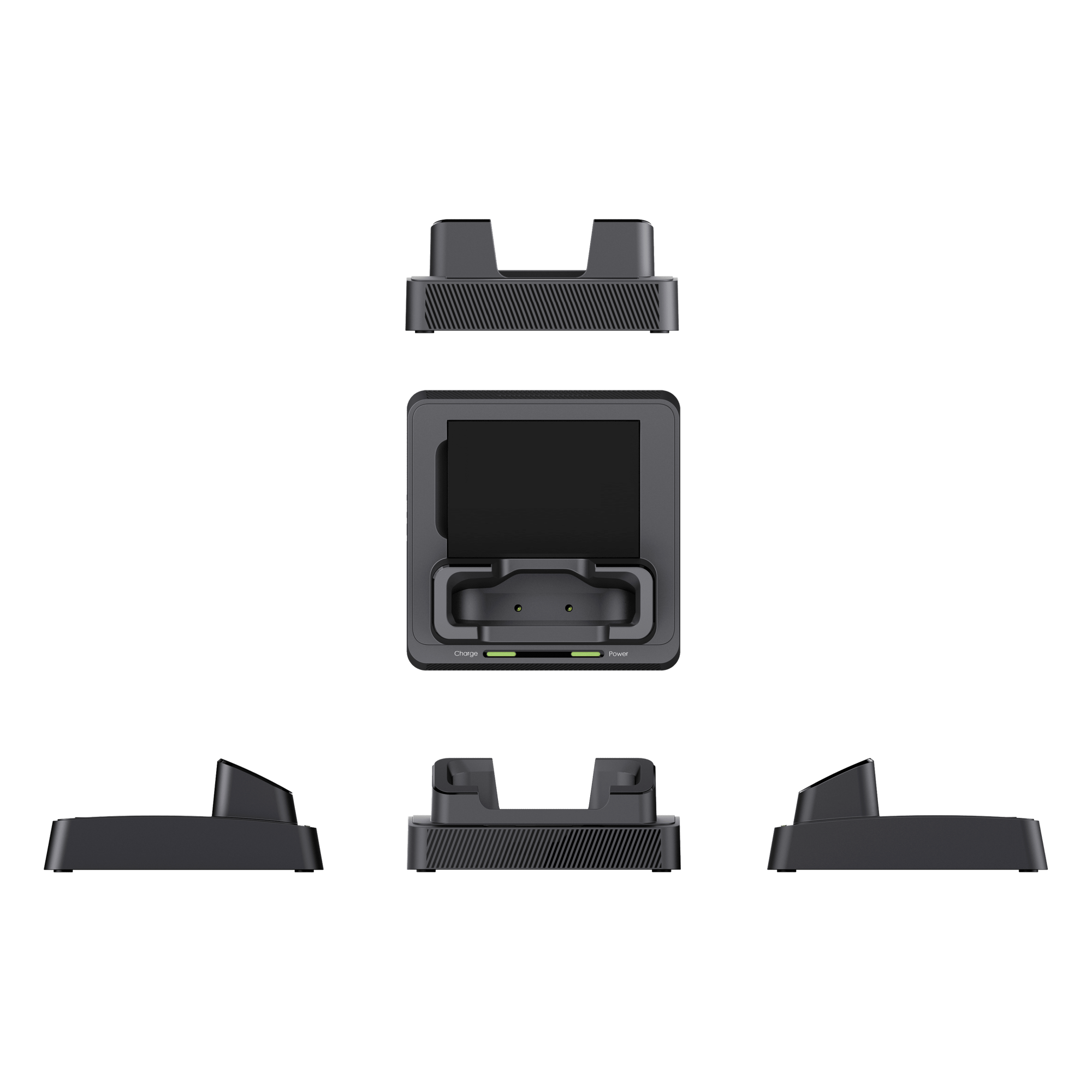 Cuna de Carga para PDA / Carga Simultánea Dispositivo y Batería / Entrada AC 100-240V / Salida DC 12V 2A / 0°C a 55°C