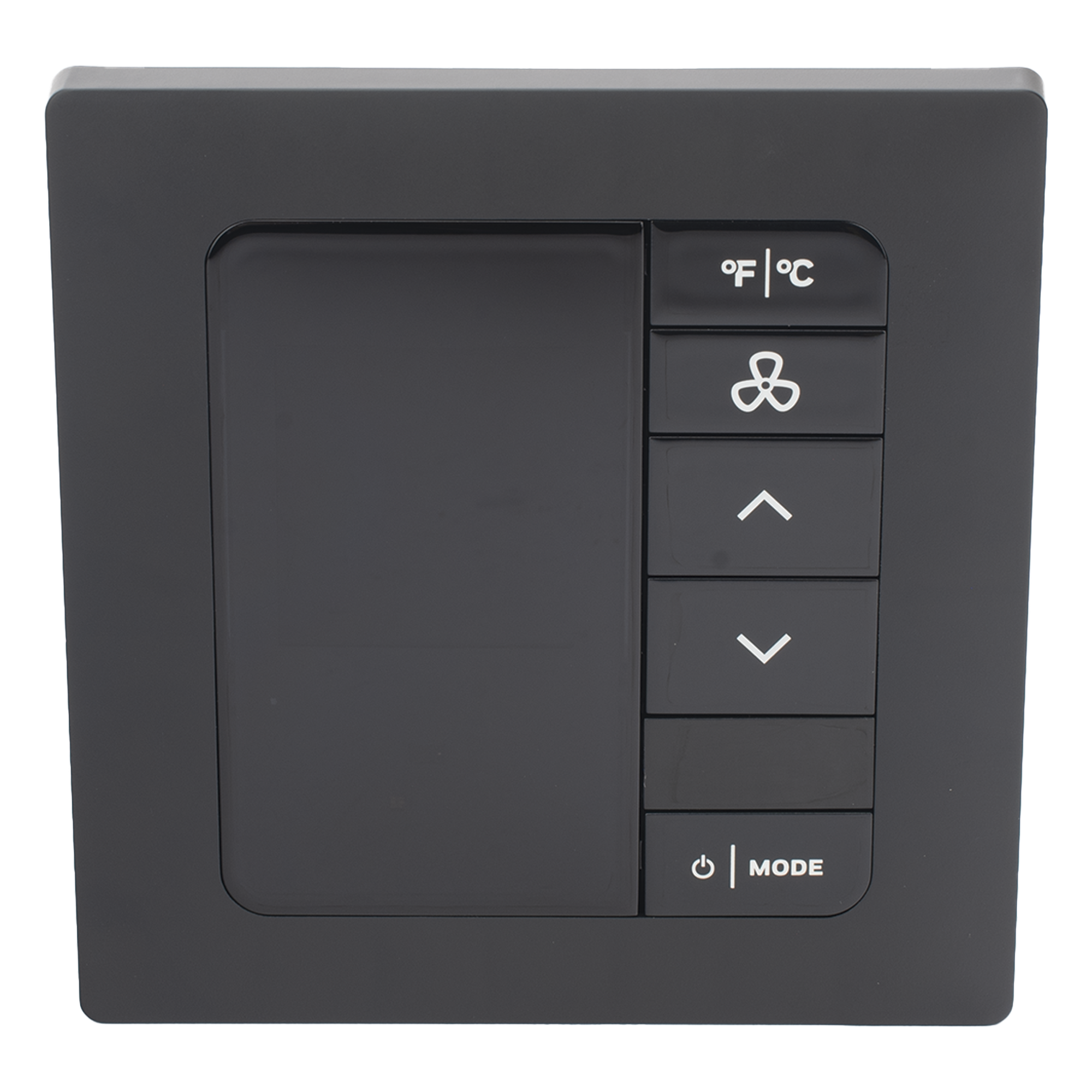 Termostato de Gestión Energética / BACnet MS/TP y Wi-Fi / 100-277 VAC / FCU 2 y 4 Tubos / 3 Velocidades / Sensor PIR / Ónix Negro — INNCOM · SKU 201-528-100-BK