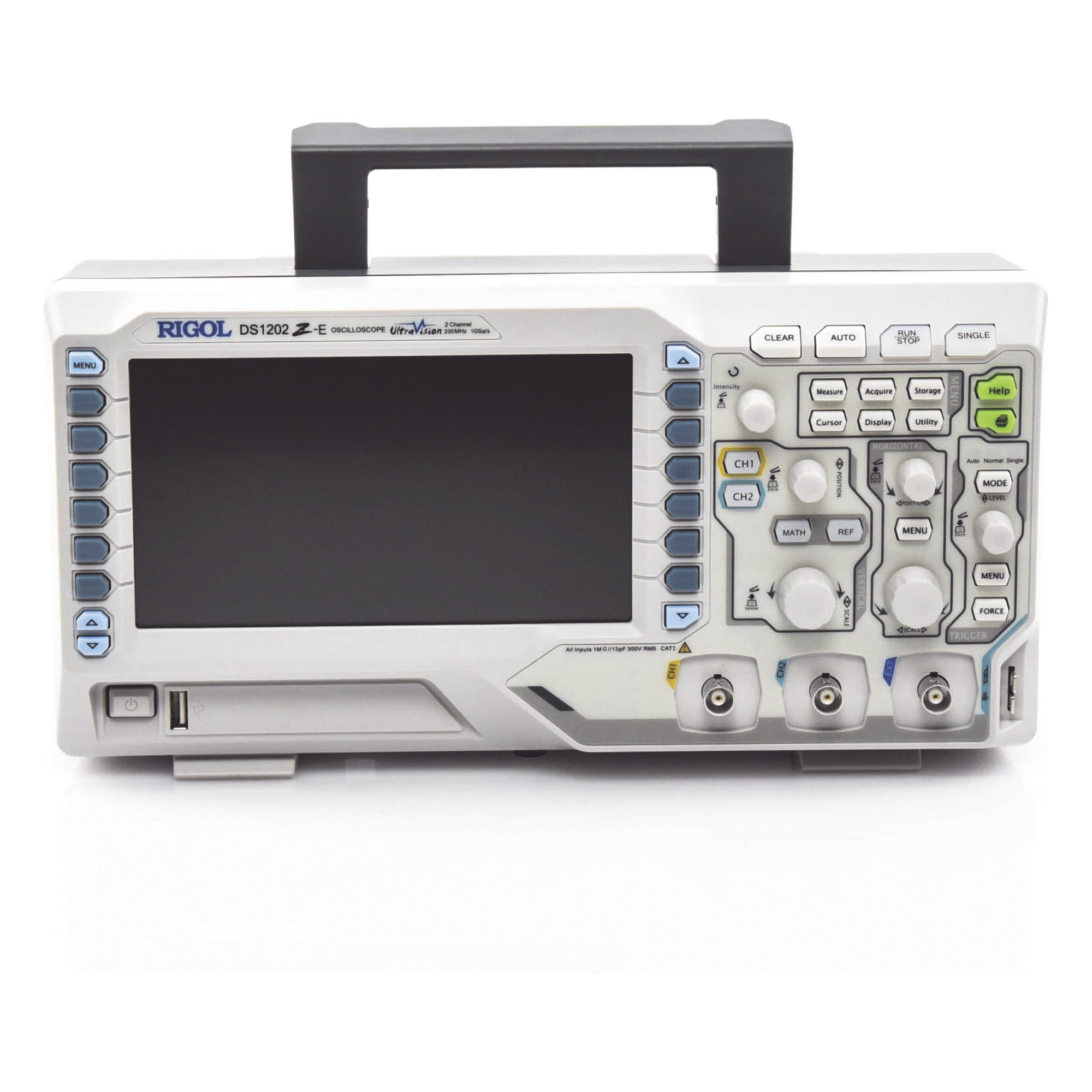 Osciloscopio Digital / 2 Canales Análogos / 200 MHz Ancho de Banda / 1 GS/s Muestreo / 25 Mpts Memoria / 7'' TFT LCD