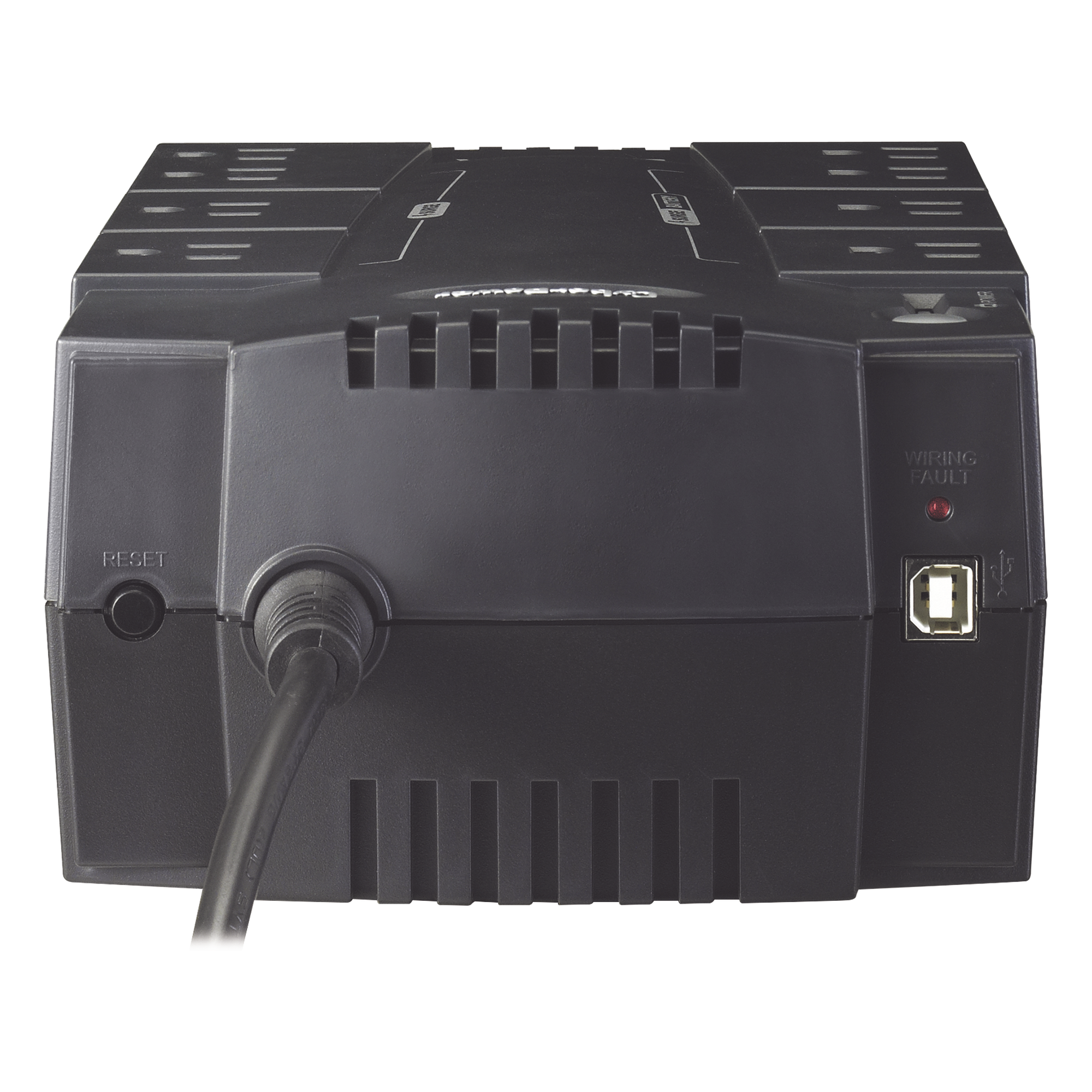 UPS de 550 VA/330 W, Topología Standby, Entrada 120 Vca NEMA 5-15P, Tipo Gabinete Compacto, Con 8 Tomas NEMA 5-15R