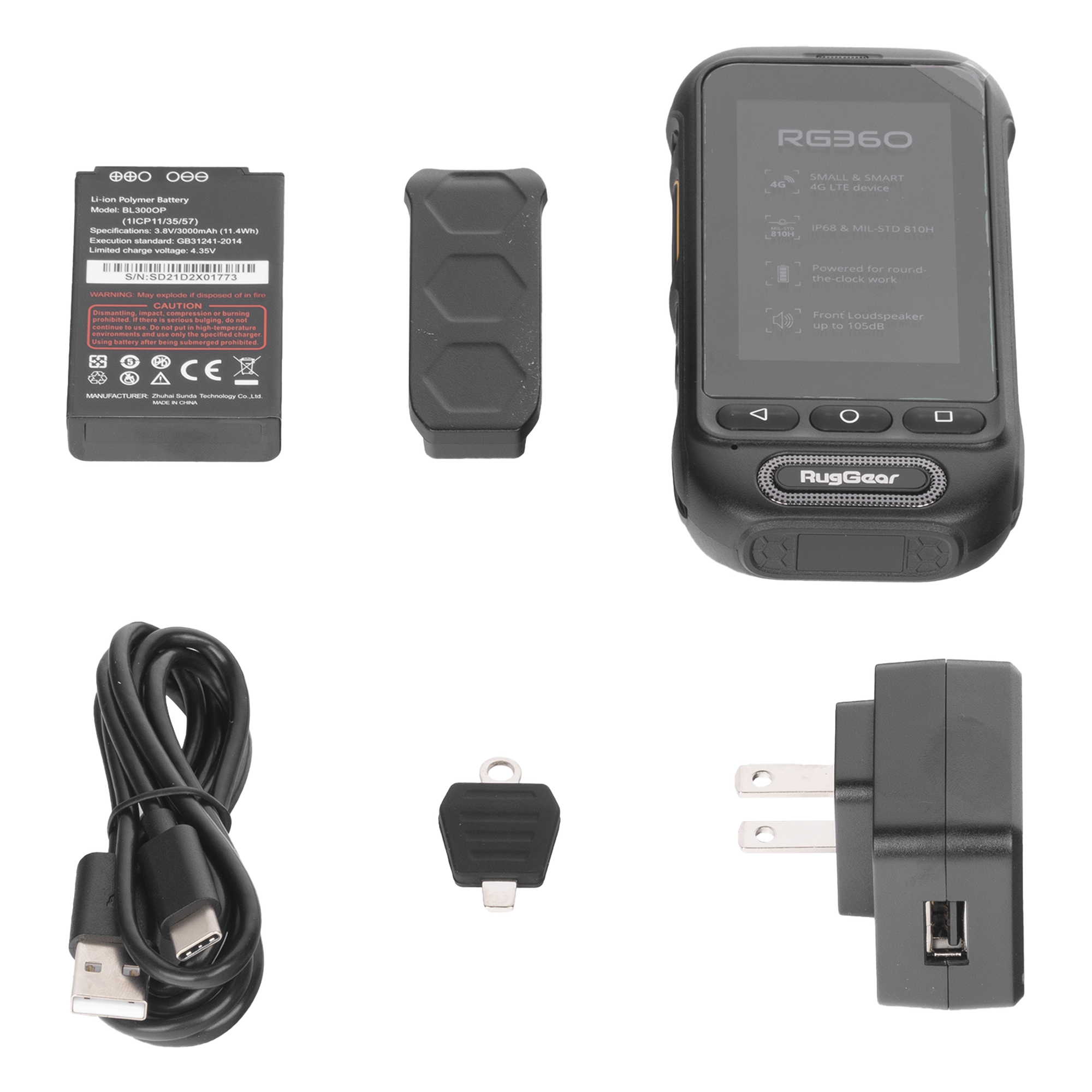 Radio PoC LTE / Altavoz 2W 105 dB / 3GPP Mission-Critical PTT / IP68 y MIL-STD-810H / Batería Extraíble 3000 mAh / 197 g / Multi APN