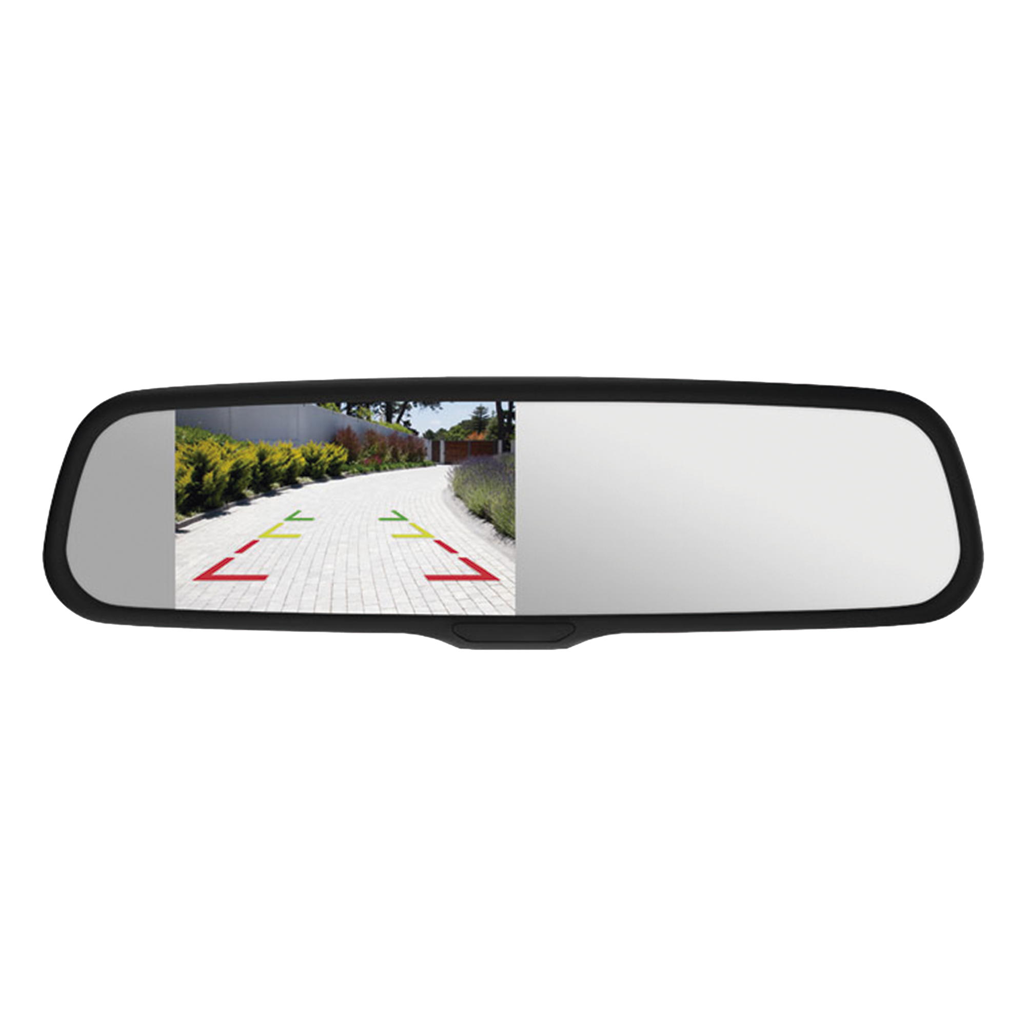 Espejo Retrovisor con Pantalla LCD / Atenuación Automática / Entradas de Video Duales / Líneas de Estacionamiento — MOMENTO · SKU MR-1000