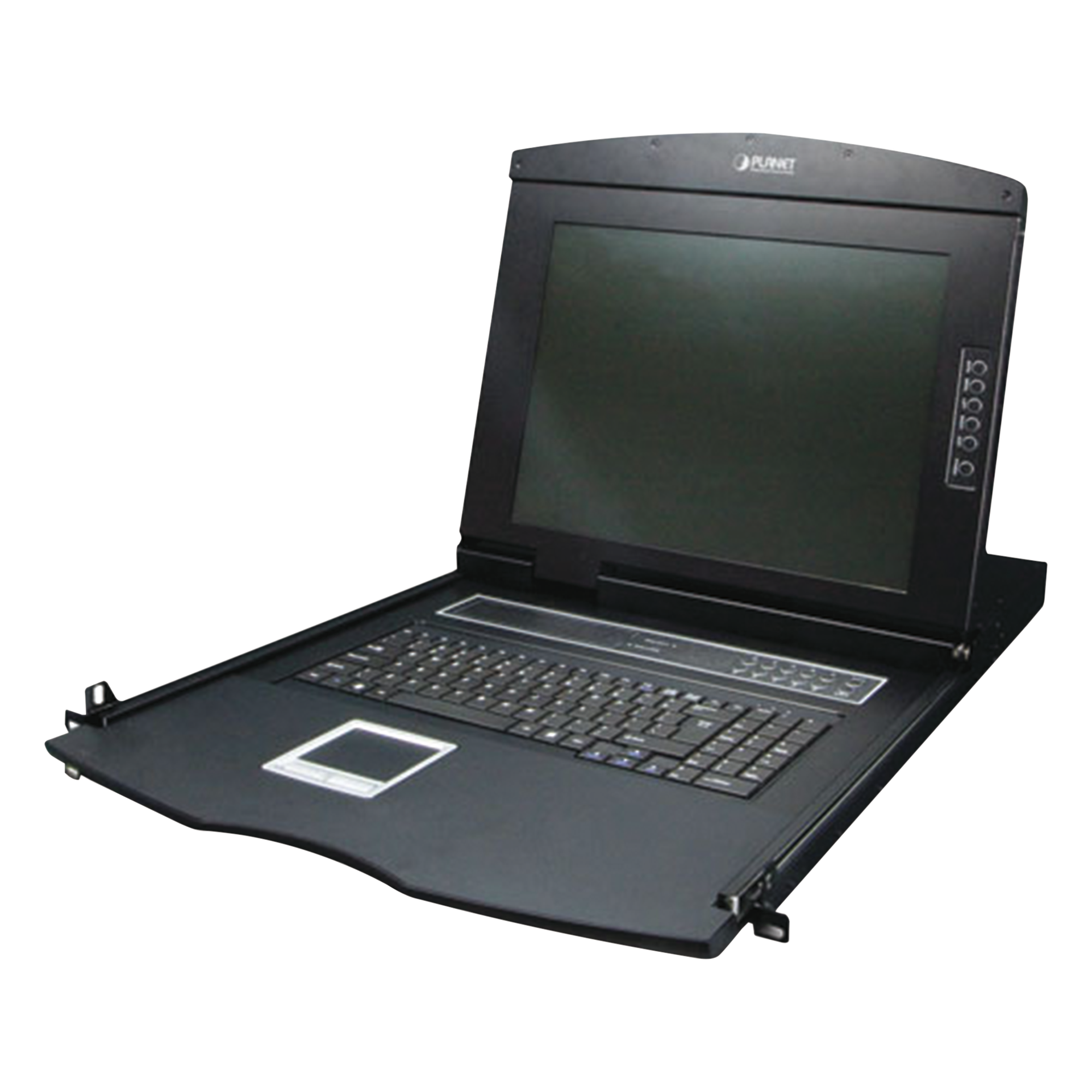 Consola KVM LCD / 17 Pulgadas / 8 Puertos VGA / Resolución 1280x1024 / Rack 1U / Cascada hasta 64 Servidores — PLANET · SKU KVM-210-08M