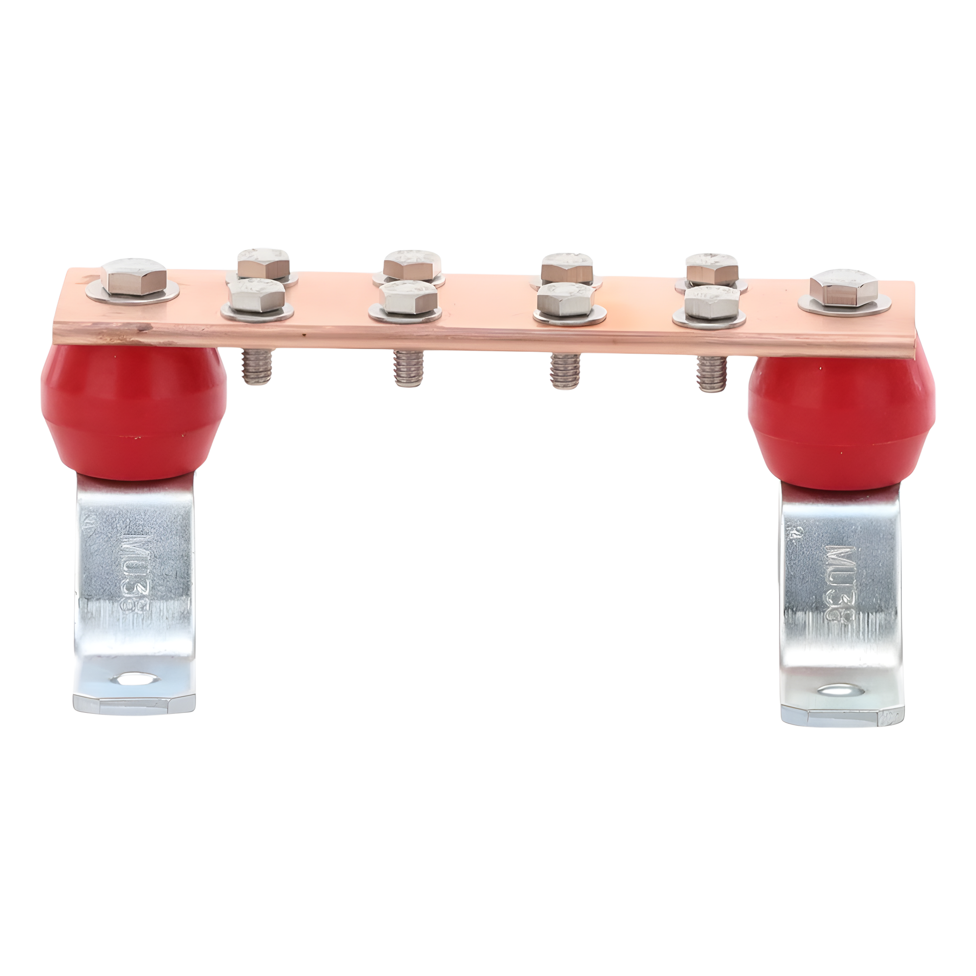 Barra Unión Muro / 1000A / Cobre 100% / Aisladores Rojos / TMGB-TGB / 3.28 ft
