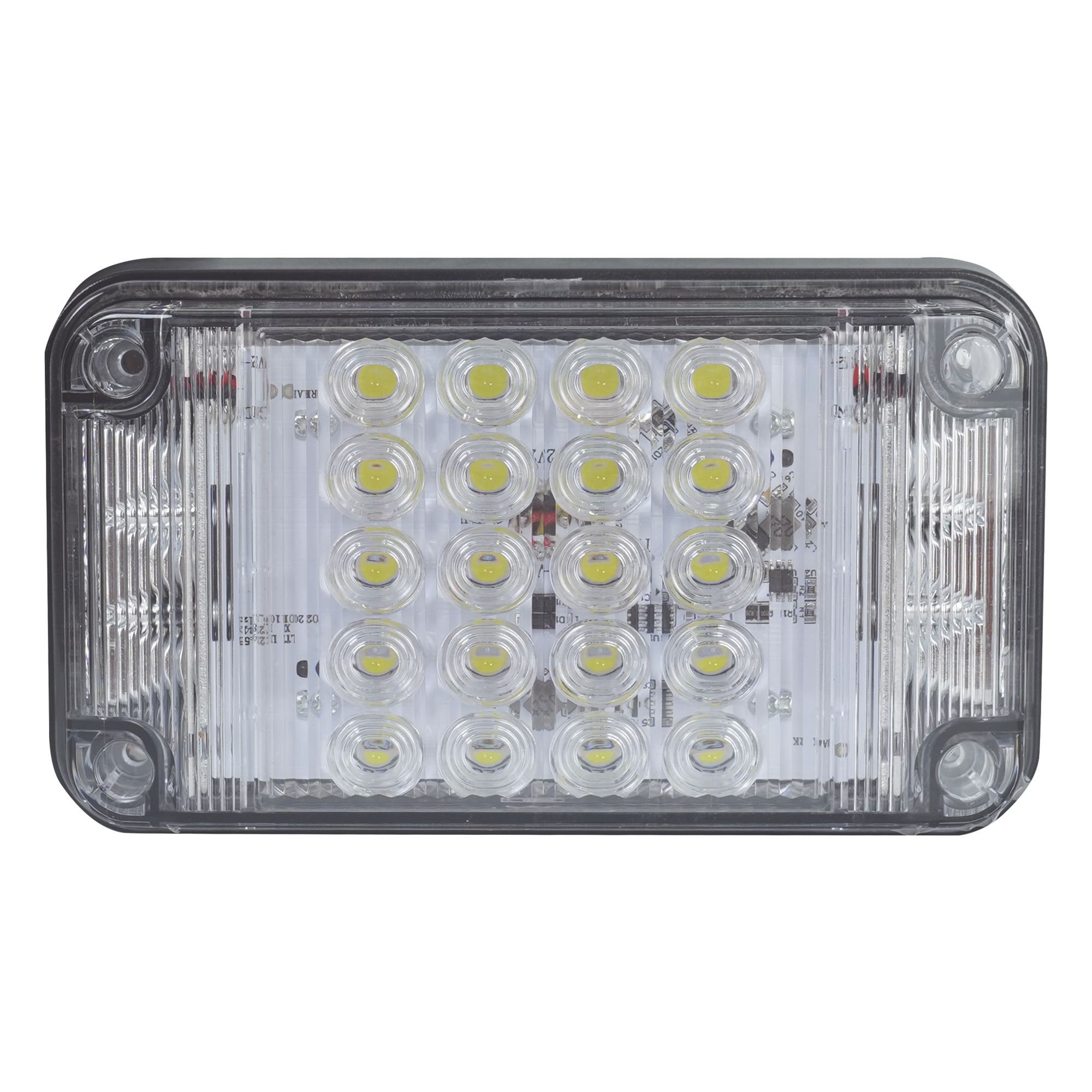 Luz de Advertencia LED / 7x4" / 66 LED / 12 VCC / 1 A / 10 Patrones de Destello / Luz de Trabajo Integrada — EPCOM INDUSTRIAL SIGNALING · SKU XLTE2345W