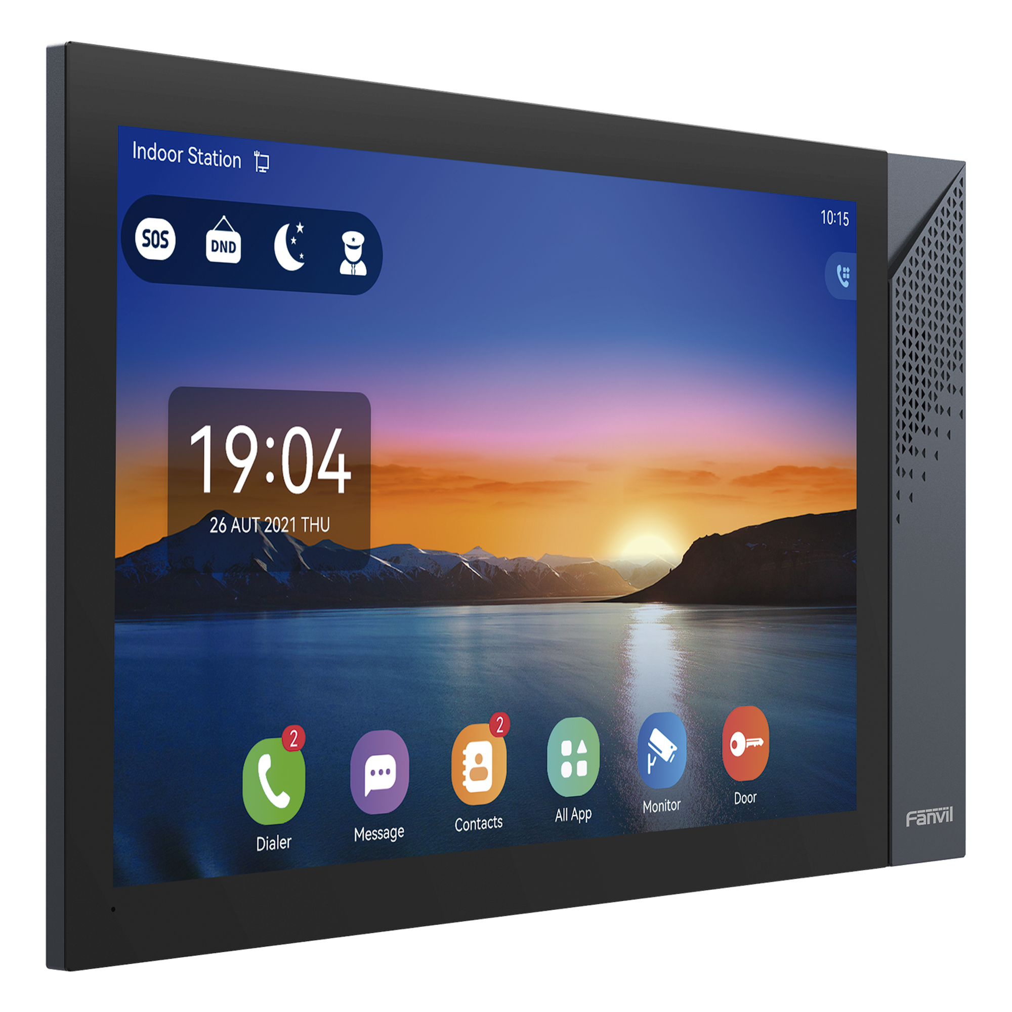 Monitor IP/SIP para interior con Android, Wi-Fi, Bluetooth, Pantalla táctil de 10.1", audio de 2 vías, PoE, 8 interfaces de entrada de alarma.