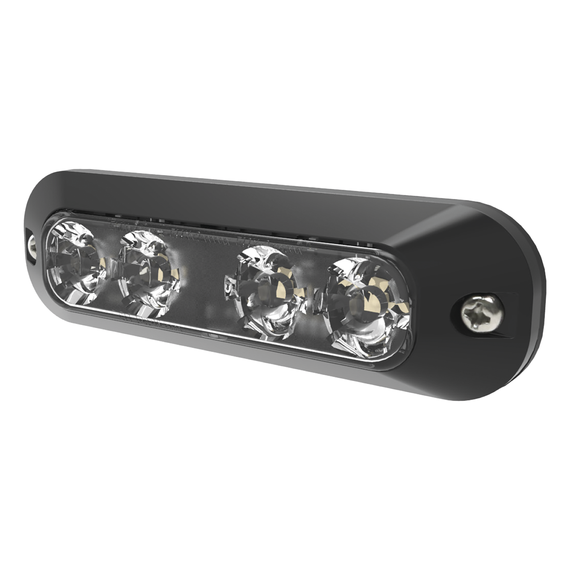 Luz Auxiliar LED / 4 LEDs Bicolor Rojo/Claro / 22 Patrones de Destello / 12-24 VCC / Instalación Interior y Exterior / IP Resistente — ECCO · SKU ED3704RC