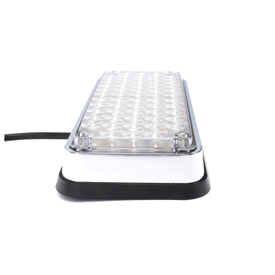Luz de Advertencia de 7X3", Bicolor Rojo/Claro, Ideal para Ambulancias 