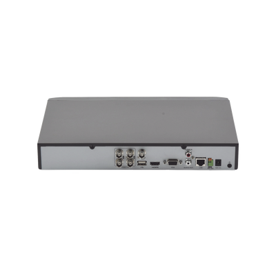 DVR 4 Canales TurboHD + 2 Canales IP / 5 Megapixel Lite- 3K Lite / Acusense (Evista falsas alarmas) / Audio por Coaxitron /  Bahía de Disco Duro /  Salida de Video en Full HD 