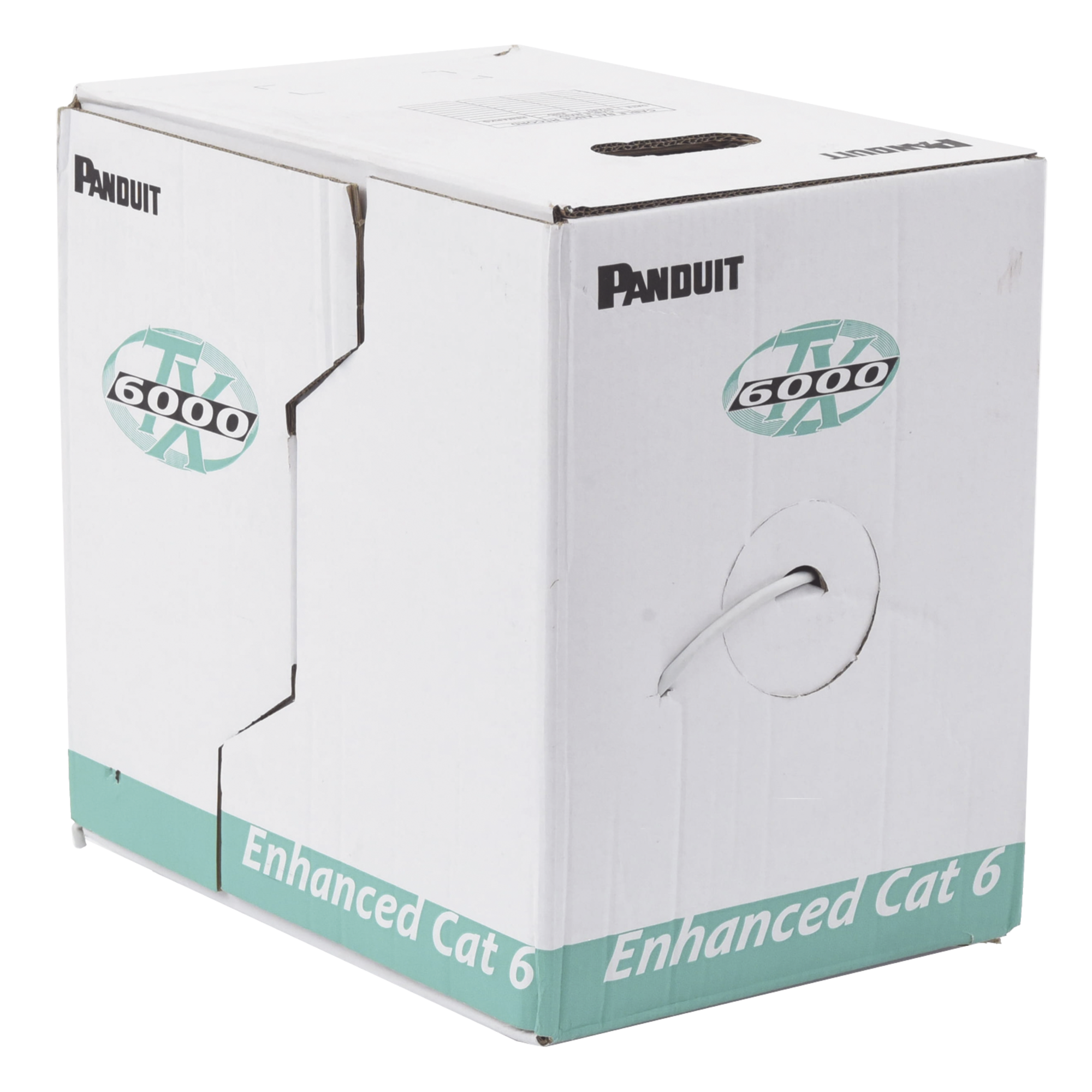 Cable UTP / Categoría 6 Mejorado / 23 AWG / 305 m (1000 ft) / 4 Pares / PVC CM / Bobina Reelex