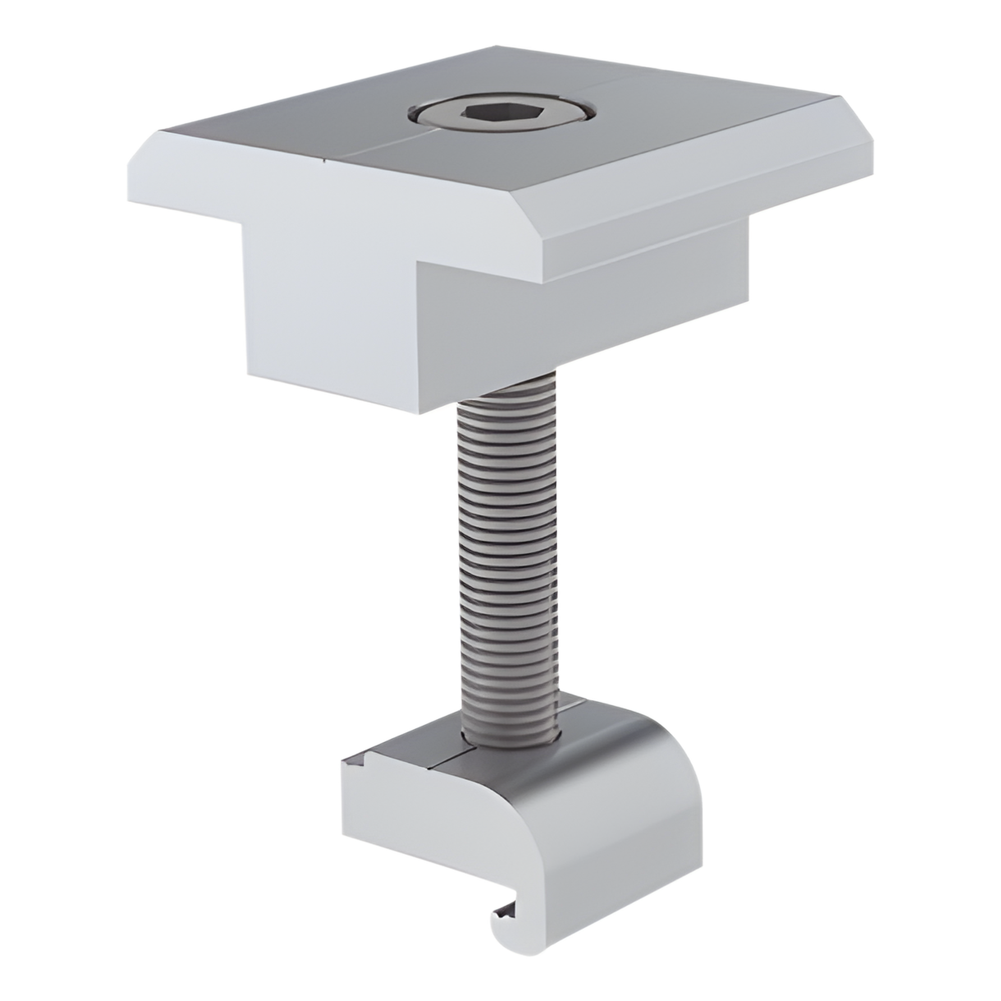 Sujetador Intermedio para Panel Solar / 35 mm / Aluminio Anodizado y Acero Inoxidable / Compatible Riel 3 y 7 / Torque 11 N·m — EPCOM POWERLINE · SKU EPL-MCG2-35R