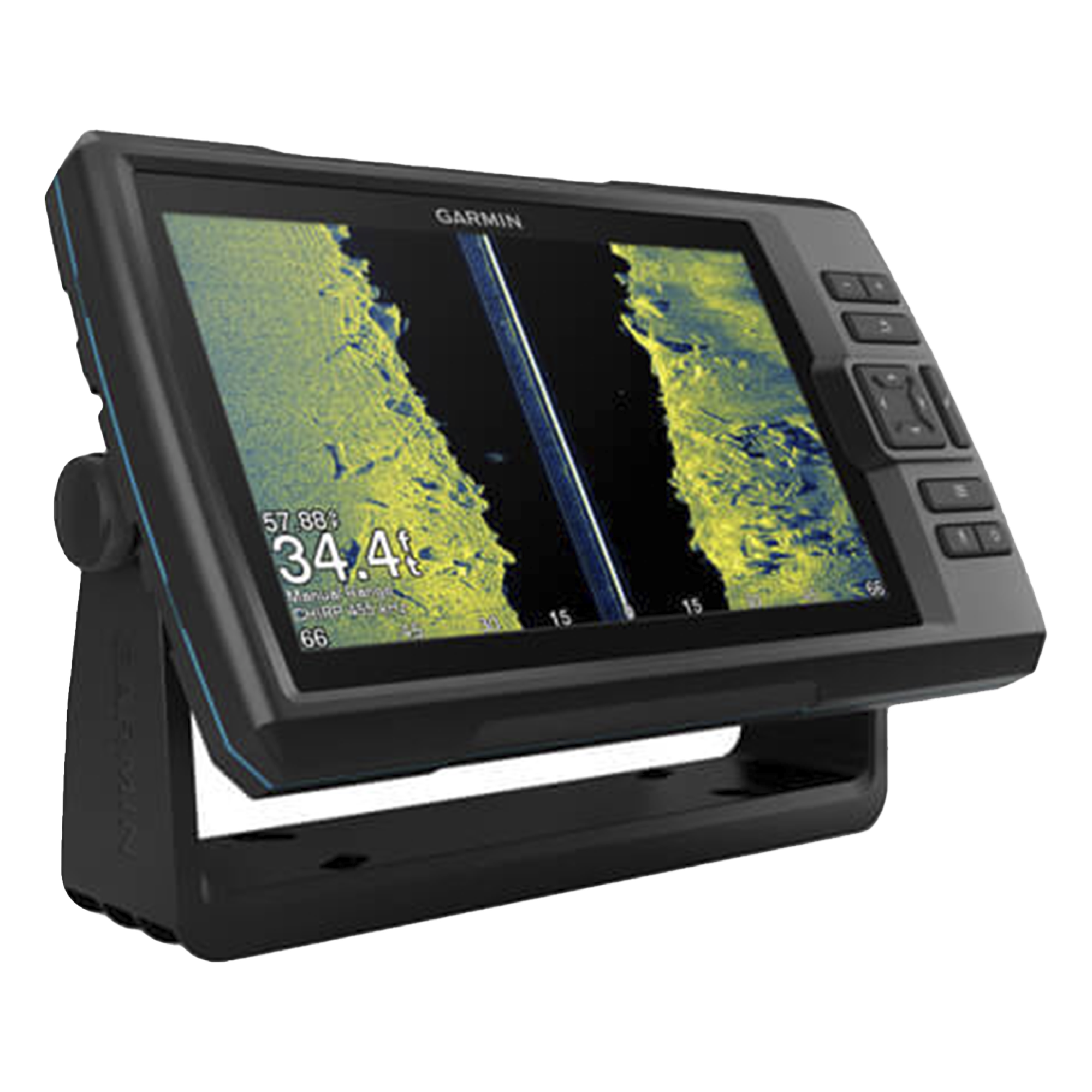 Ecosonda / Pantalla 9' / Transductor GT52HW-TM / CHIRP 50/77/200 kHz / ClearVü 260/455/800 kHz / IPX7