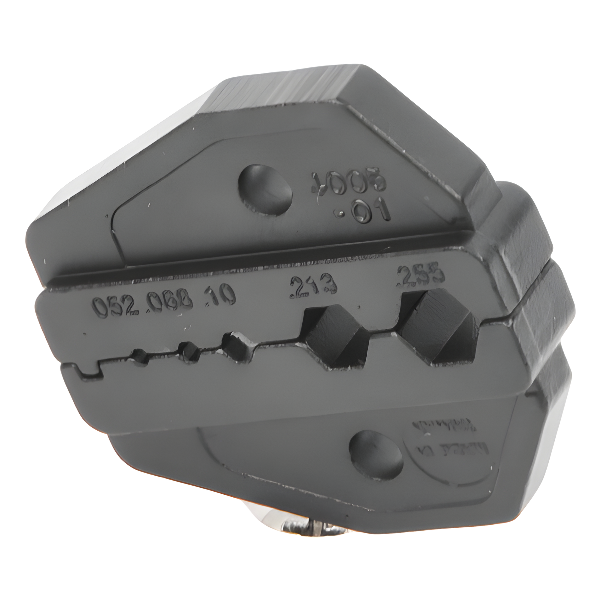 Mordaza para Plegar Conectores de Anillo / 5 Cavidades Intercambiables / Cables RG-58/U, RG-59/U, RG-142/U, RG-8/X / 0.052" a 0.255"