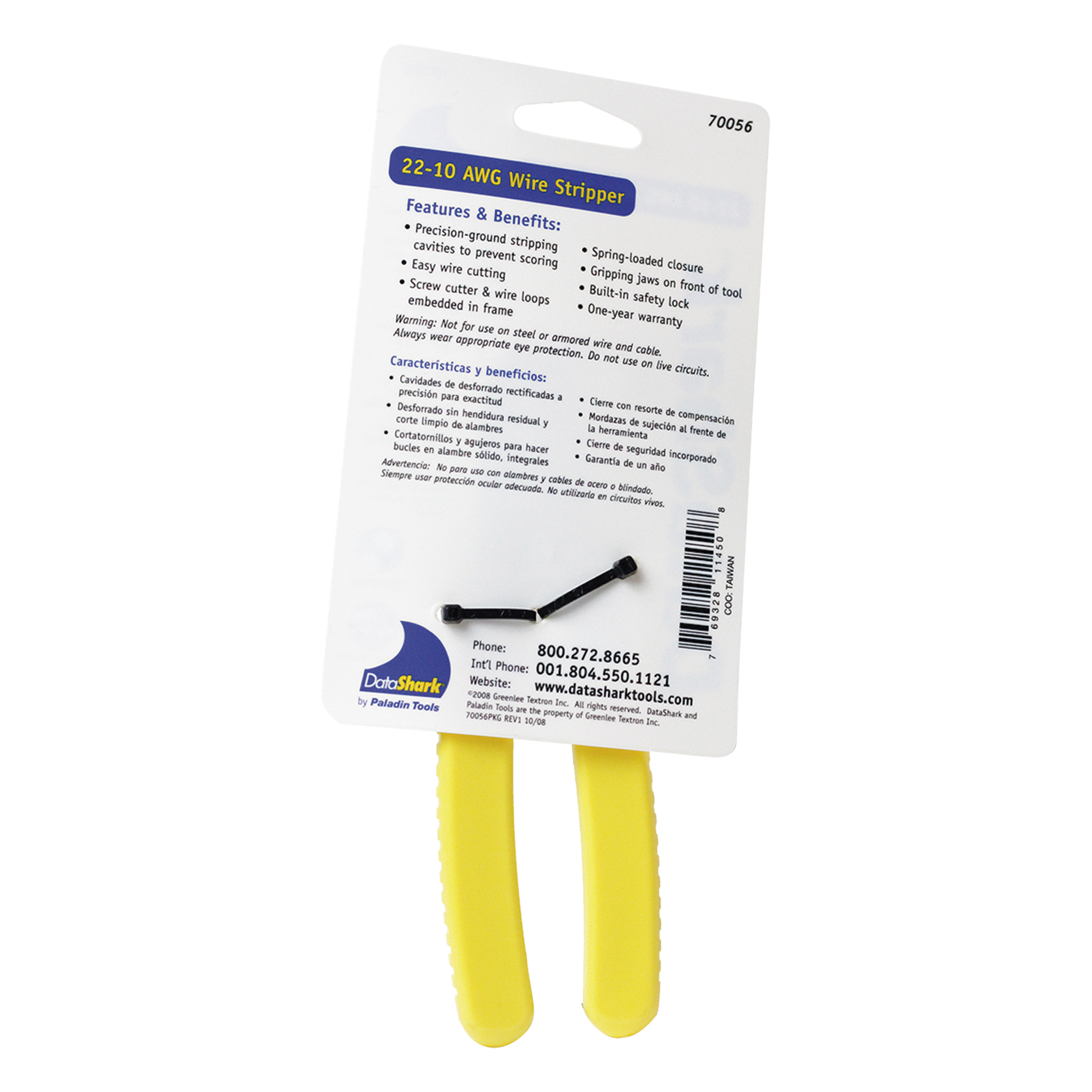 Pinzas de Precisión / Pelado 22-10 AWG / Mordazas Frontales / Cortador de Tornillos / Cierre Automático