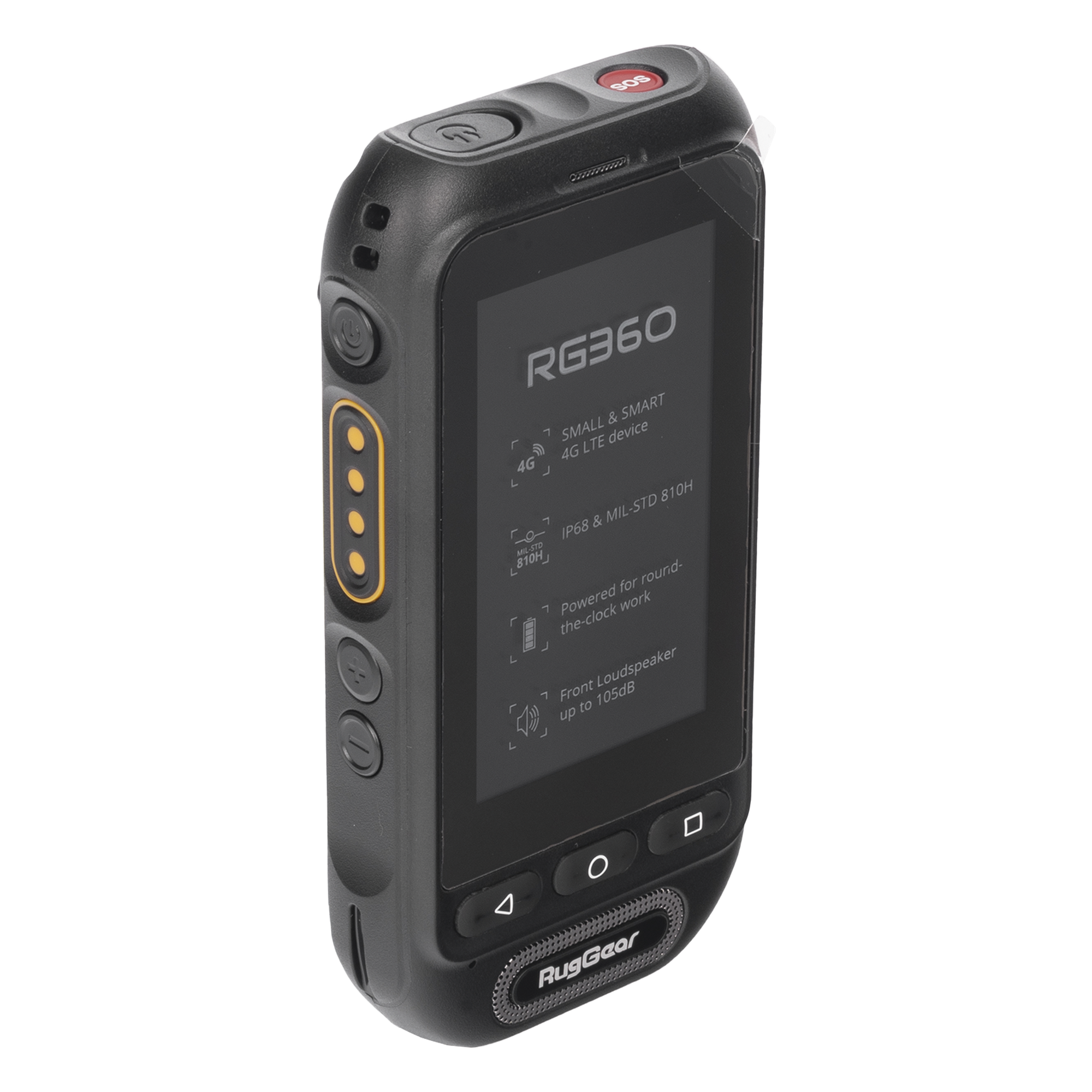 Radio PoC LTE / Altavoz 2W 105 dB / 3GPP Mission-Critical PTT / IP68 y MIL-STD-810H / Batería Extraíble 3000 mAh / 197 g / Multi APN