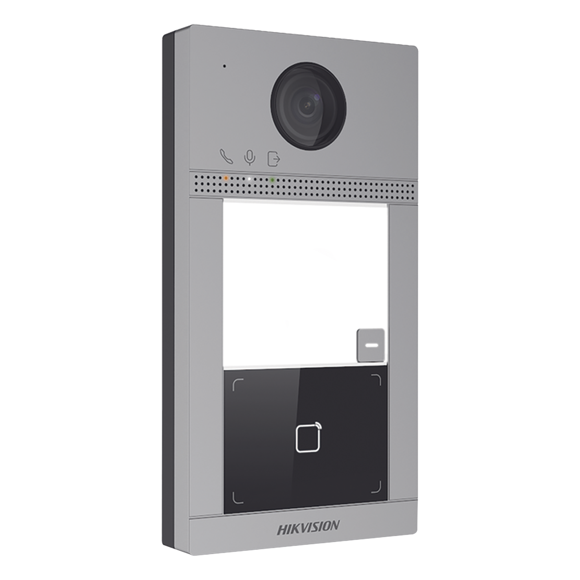 Videoportero IP / 2 Megapixel / PoE / IP65 + IK08 / 1 Departamento / Lector Mifare / 2 Puertas / 6 Monitores / Visión Nocturna IR 3m / Ángulo 129° — HIKVISION · SKU DS-KV8113-WME1(C)