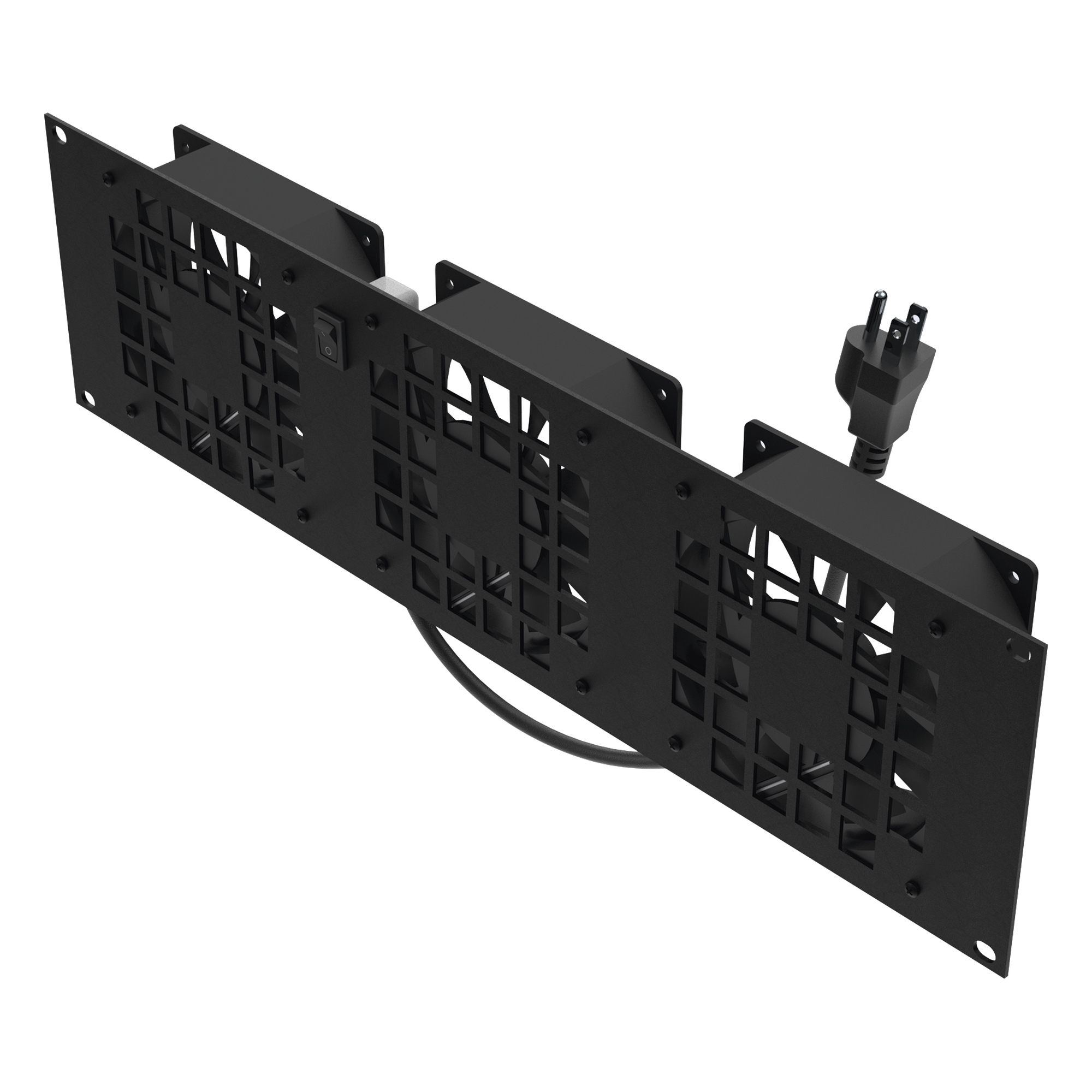 Kit de Ventilación para Rack / 3 Ventiladores 12 x 12 cm / 110 Vca / Clavija 5-15P / 1.8 m (5.9 ft) de Cable / 19" Ancho