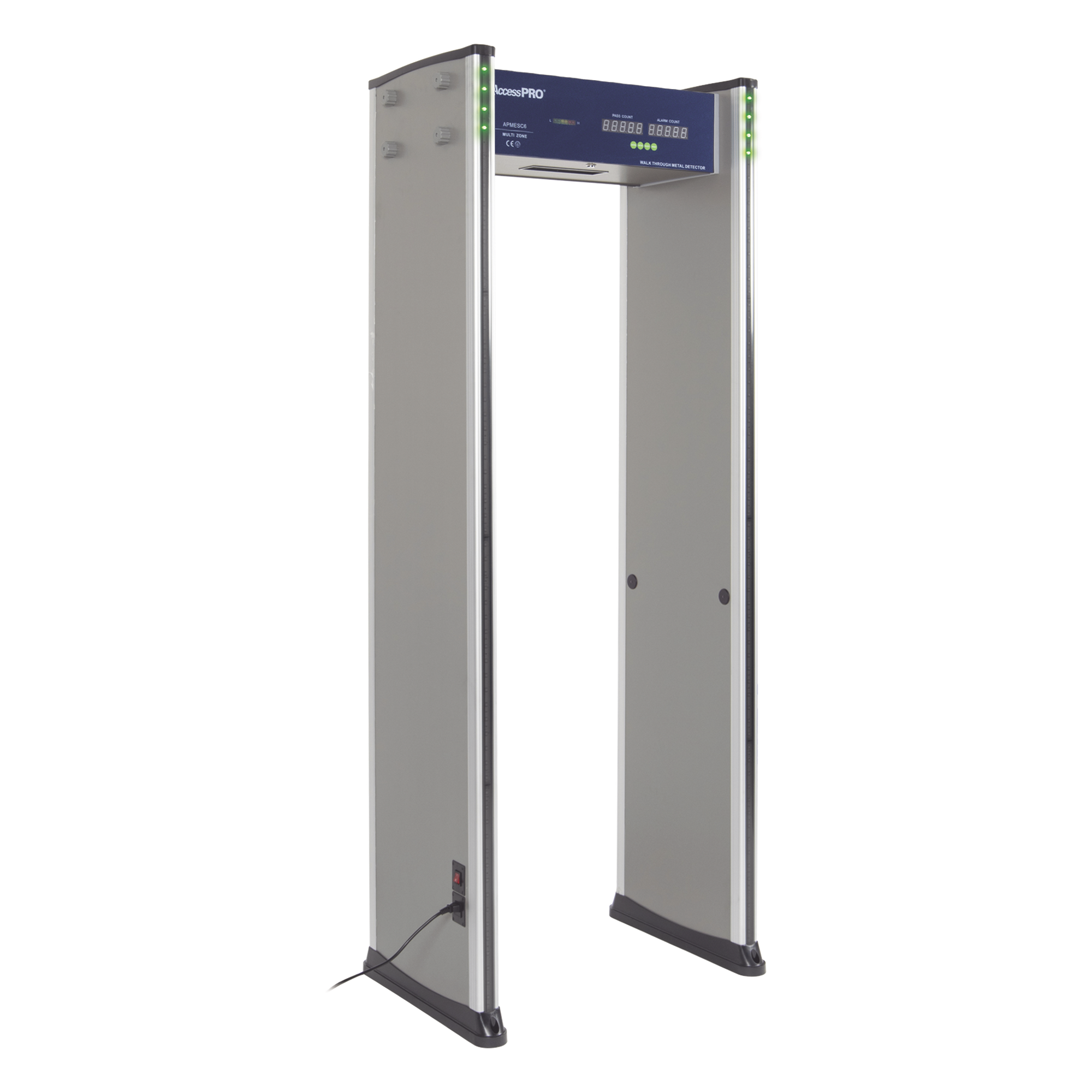 Detector de metales de 6 zonas/ Uso en Interior/ Contador de alarmas y Personas