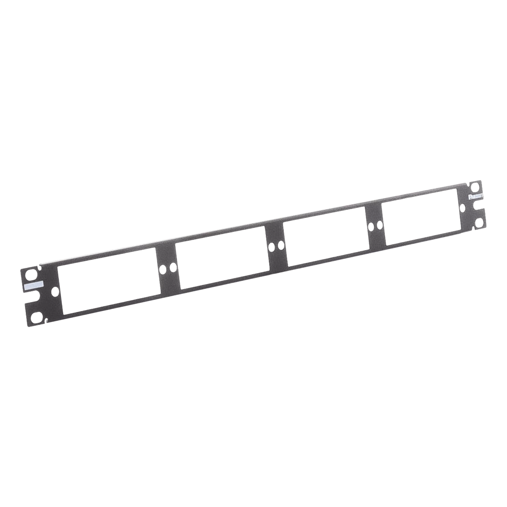 Patch Panel de Fibra Óptica / 1UR / 19 pulgadas / 4 Placas Acopladoras / 1.58 x 0.14 x 0.04 pies