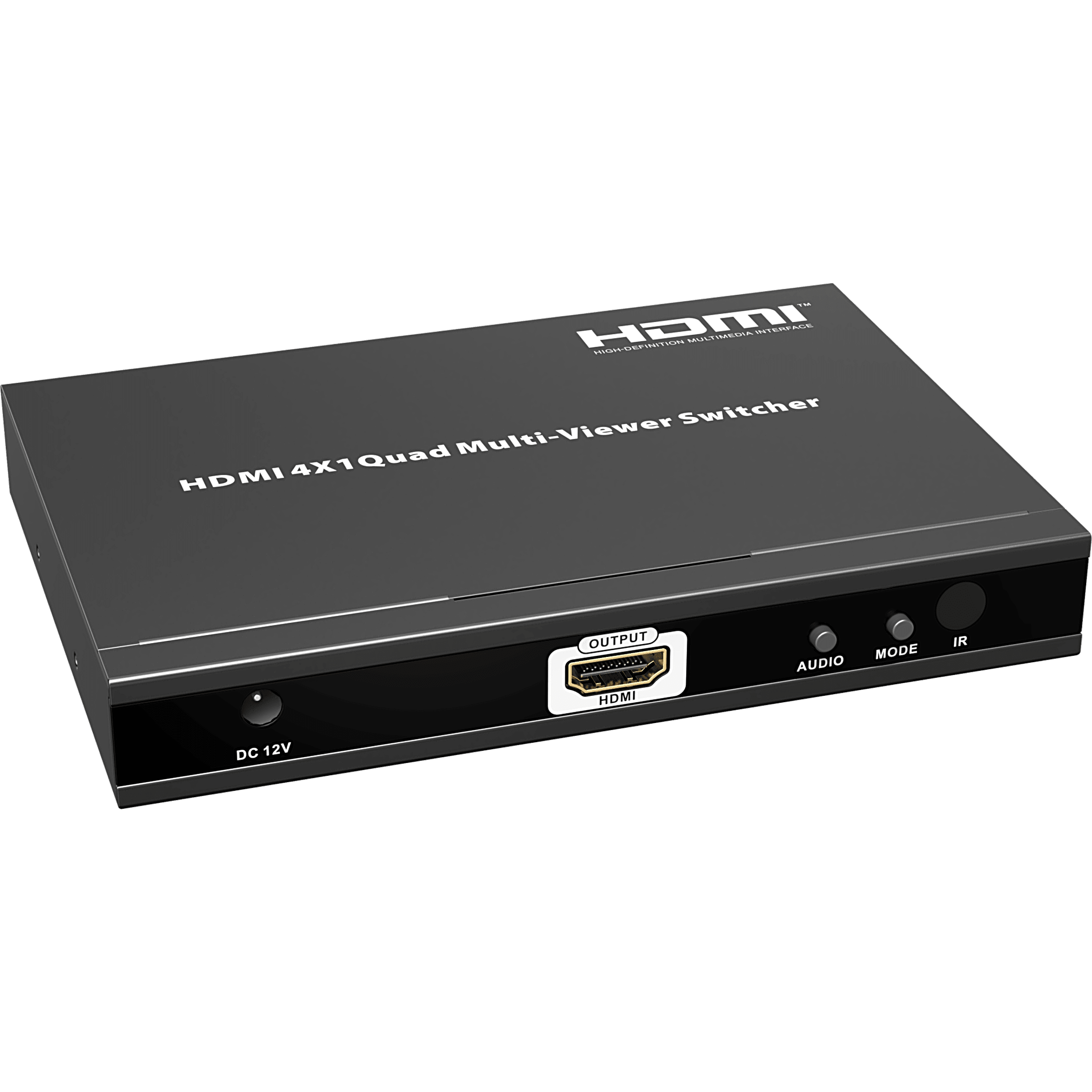 Switch Multiviewer HDMI / 4 Entradas a 1 Salida / 1080p @ 60Hz / Quad / Full Screen / Dual / Control Remoto