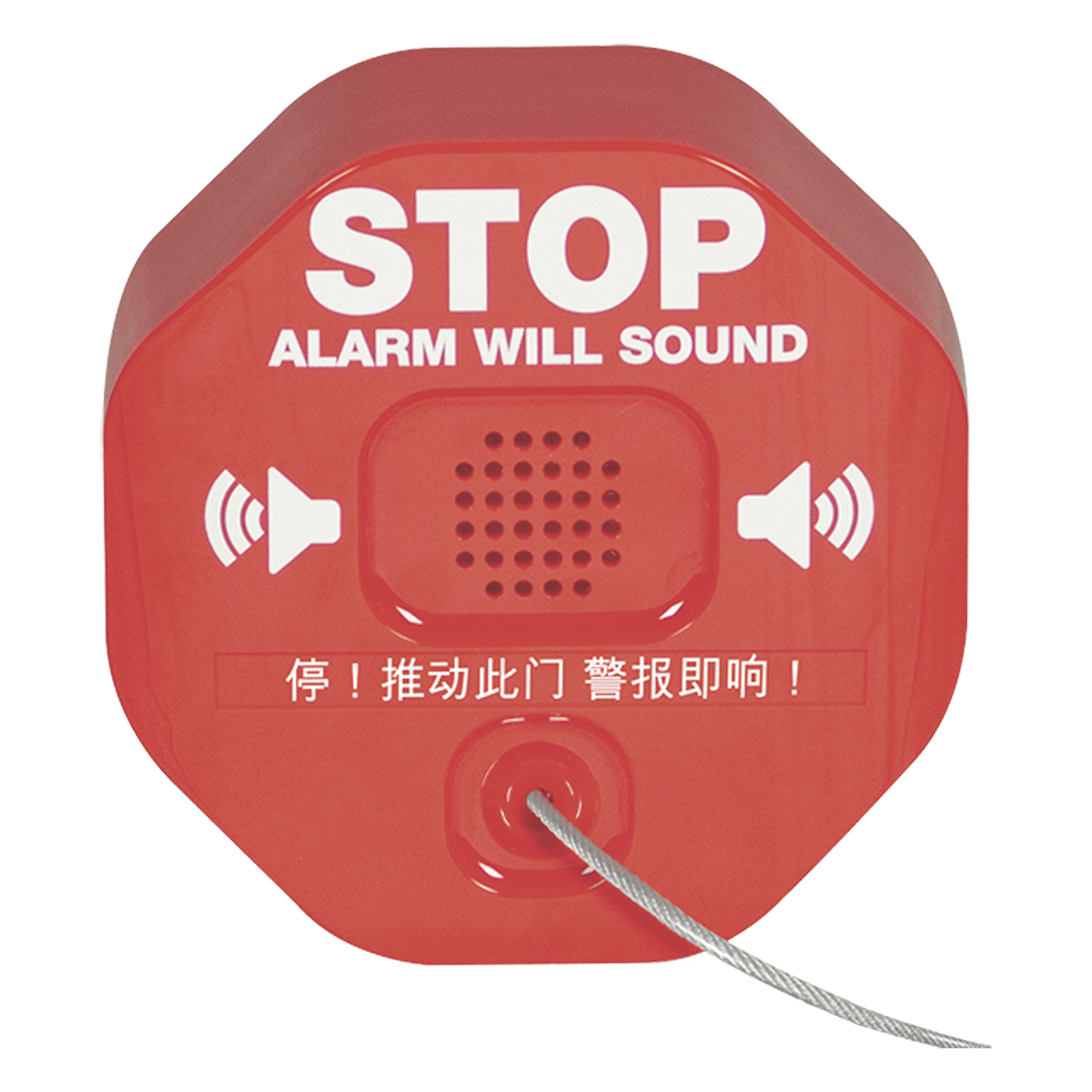 Alarma para Extintor / Sirena 95/105 dB / Detección por Remoción / Alimentación Dual 9V y 12-24 VDC / Carcasa de Policarbonato — STI · SKU STI-6200