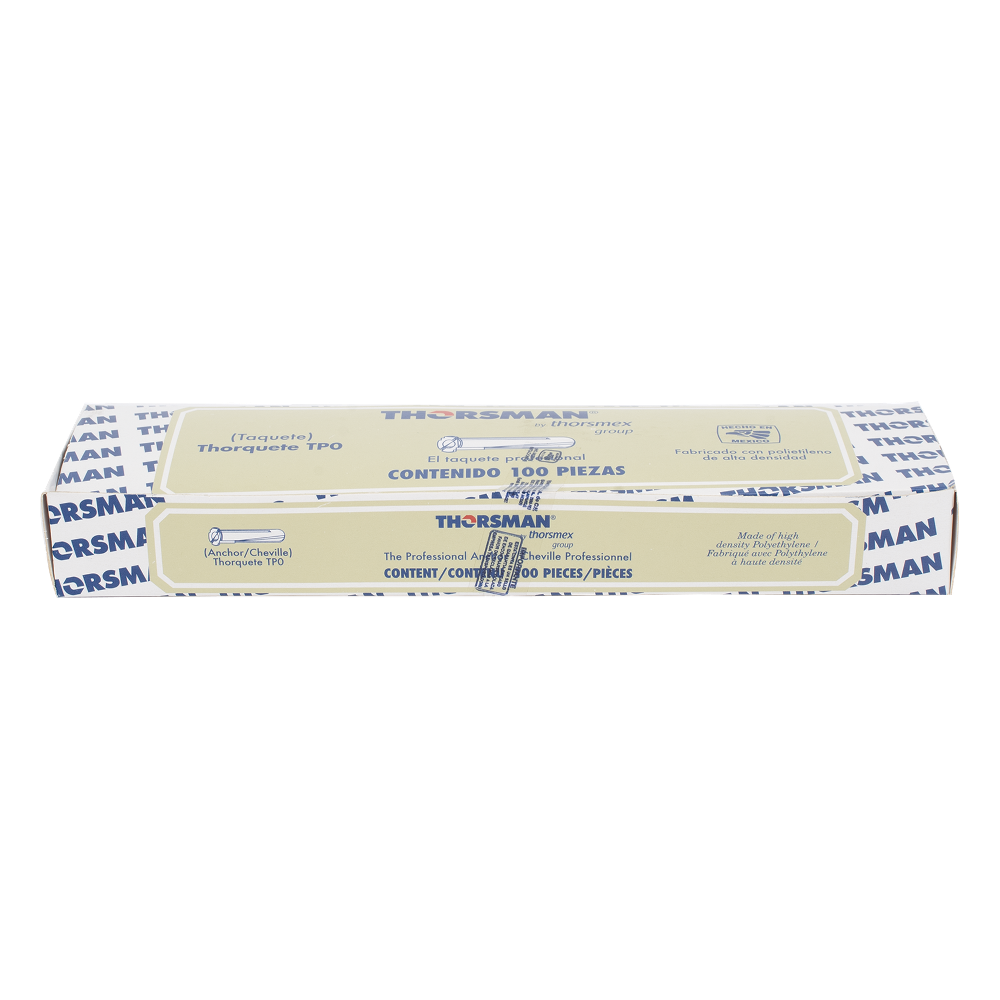 Taquete blanco 3/16" para tornillo 8mm x 3/4" (100pzs) (1101-01100) 
