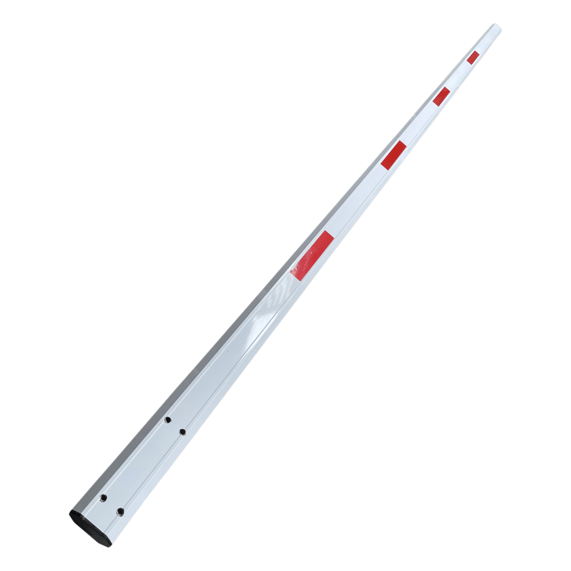 Brazo Recto para Barrera / Aluminio 4 m (13.1 ft) / Bandas Reflectantes Rojas / Sin Iluminación / Exterior — ACCESSPRO · SKU XB-ARM-4M
