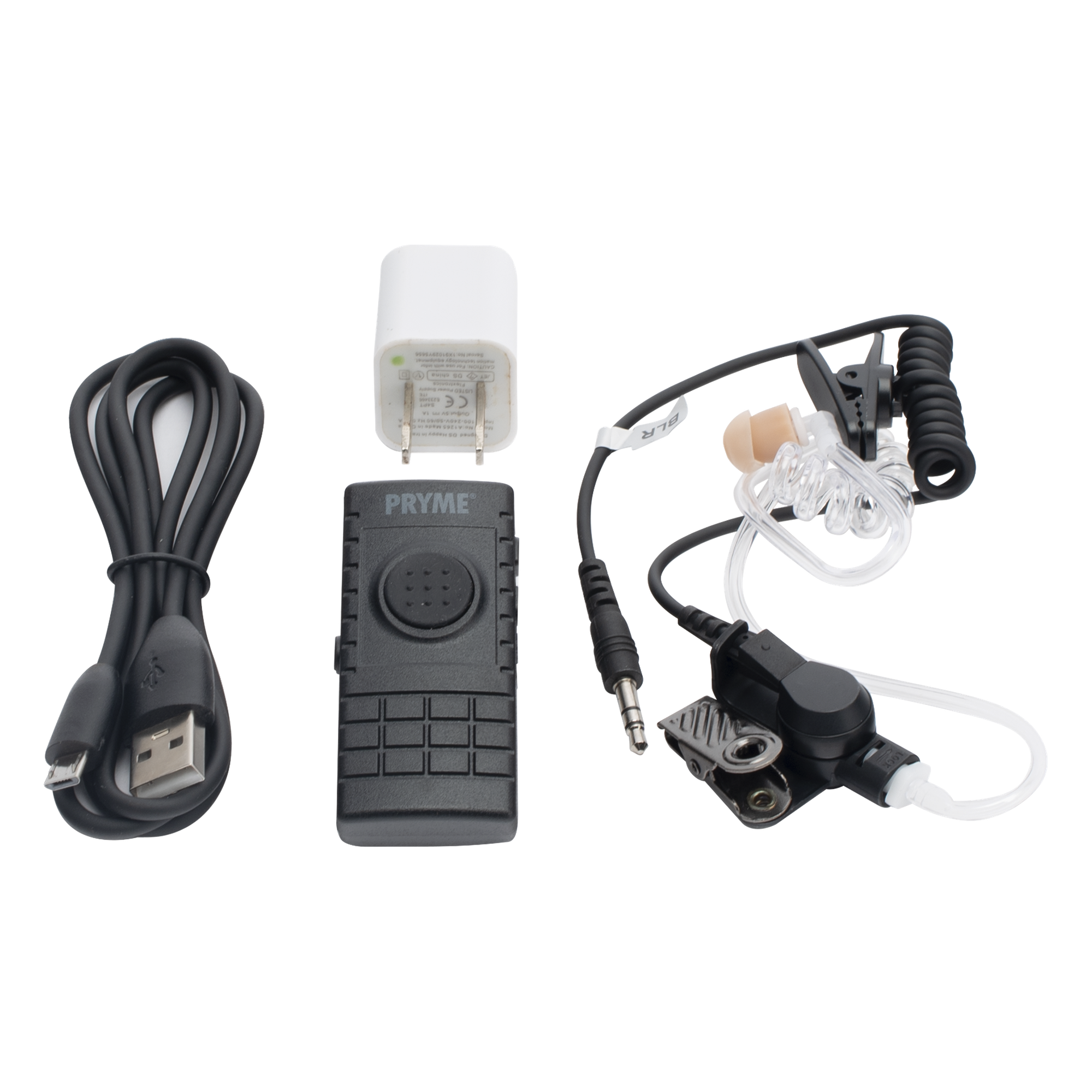 Kit Micrófono Solapa Inalámbrico Bluetooth / PTT Integrado / Tubo Acústico / Conexión Dual / Clip 360° — PRYME · SKU BTH300MAXKIT2