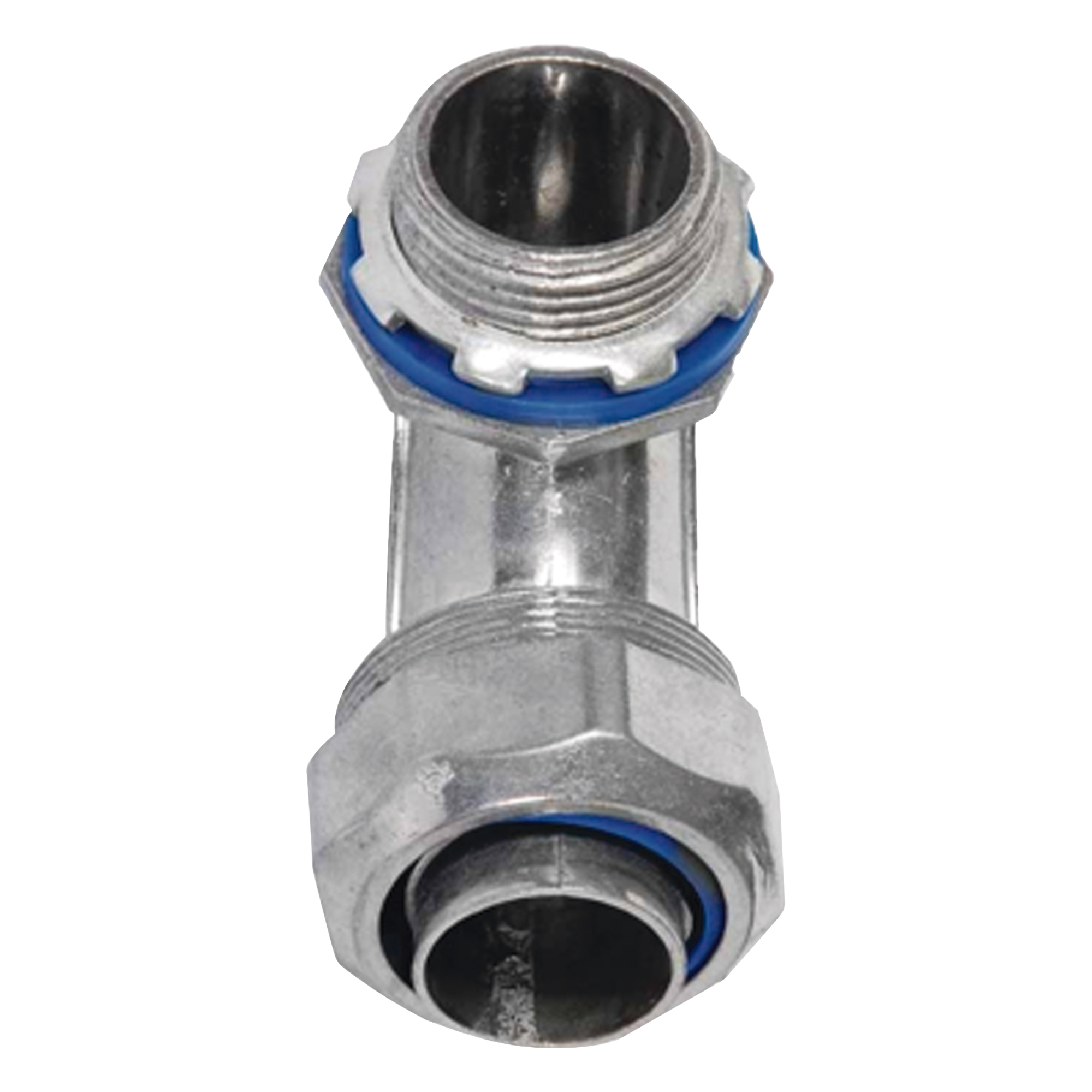 Conector Curvo para Tubo Liquidtight / 1 1/2" (38 mm) / Acabado Bruñido / NEMA FB-1 / UL 514B — ANCLO · SKU ANC-HLC112