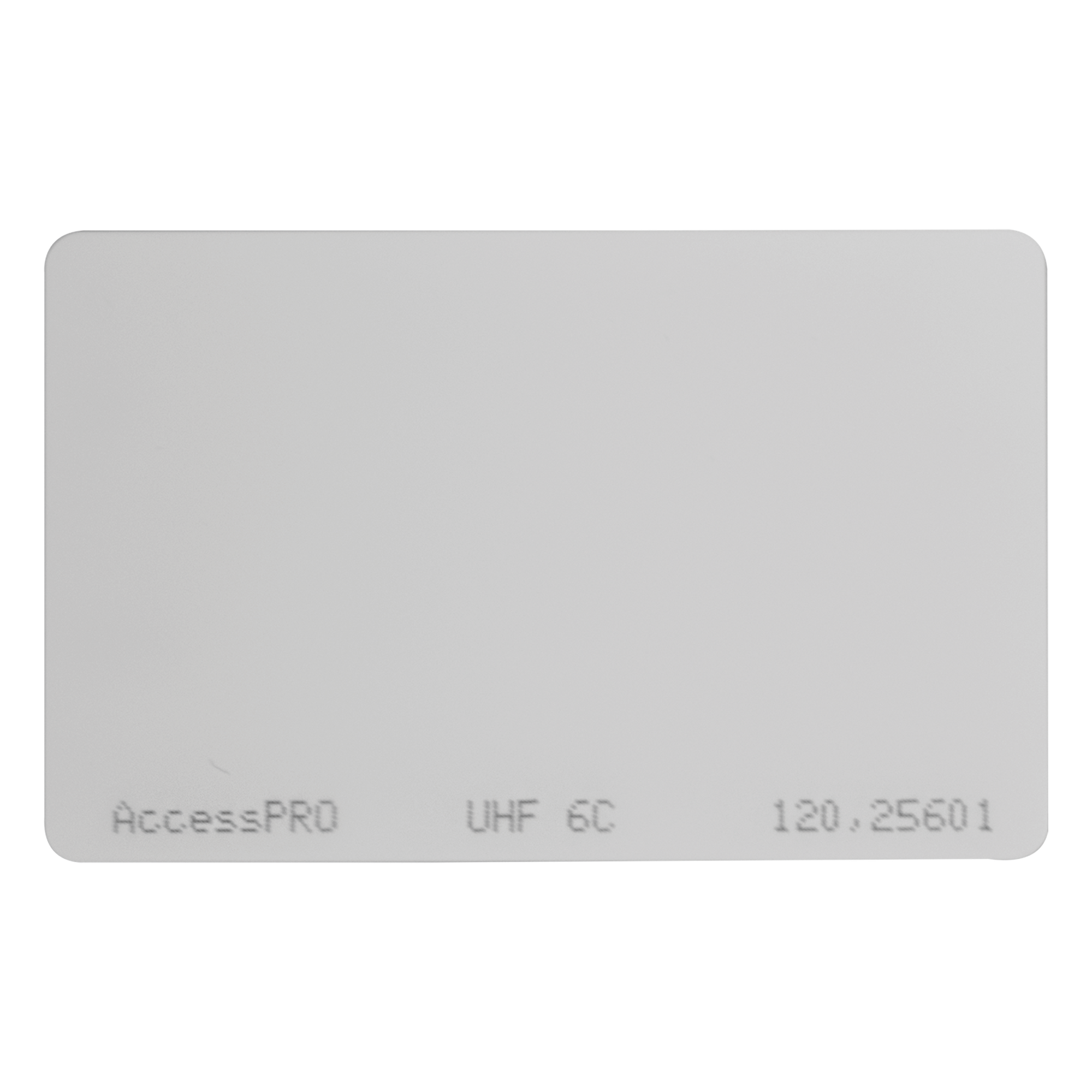 Tag UHF tipo Tarjeta / 960 MHz / EPC GEN 2 / ISO 18000-6C / 85.6 x 54 x 1 mm / Chip Alien H3 — ACCESSPRO · SKU ACCESS-CARD-EPC