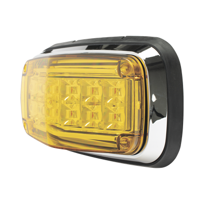 Luz de advertencia 8 X 4", Color Ámbar, IP67, SAE,  Ideal para Ambulancias
