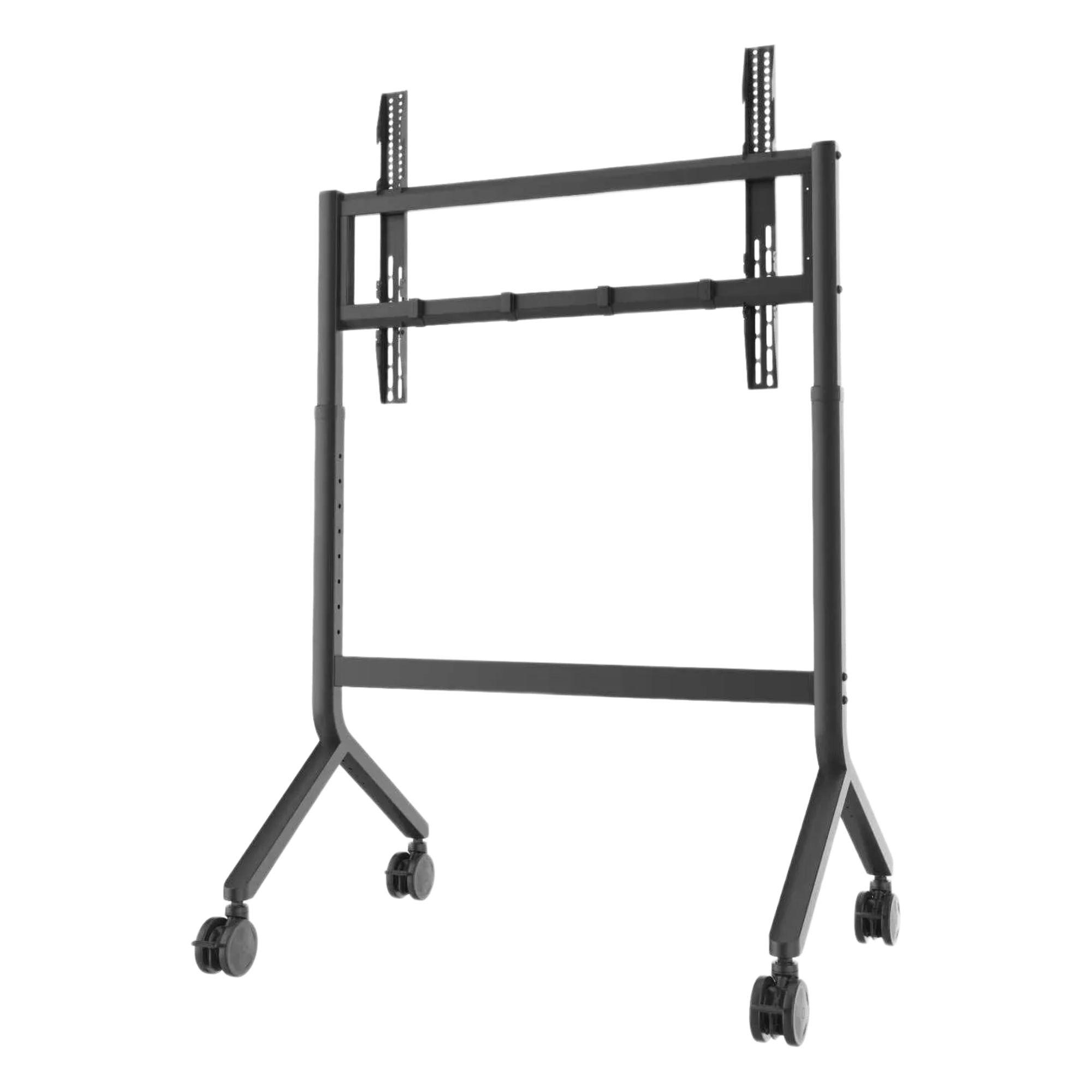 Soporte Móvil para Pantalla / 65" a 90" / Carga 90.9 kg (200 lbs) / VESA 200x200 a 800x500 / Altura Ajustable 1110-1560 mm (43.7"-61.4") / Ruedas 360°