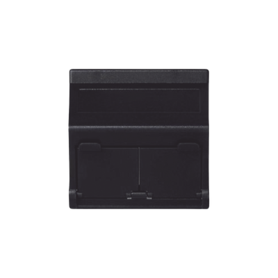Placa Inclinada Voz y Datos / 2 Módulos RJ45 Keystone / Guardapolvos Integrados / IP20 / 45x45 mm — SIMON · SKU SM-2-KEYA-N