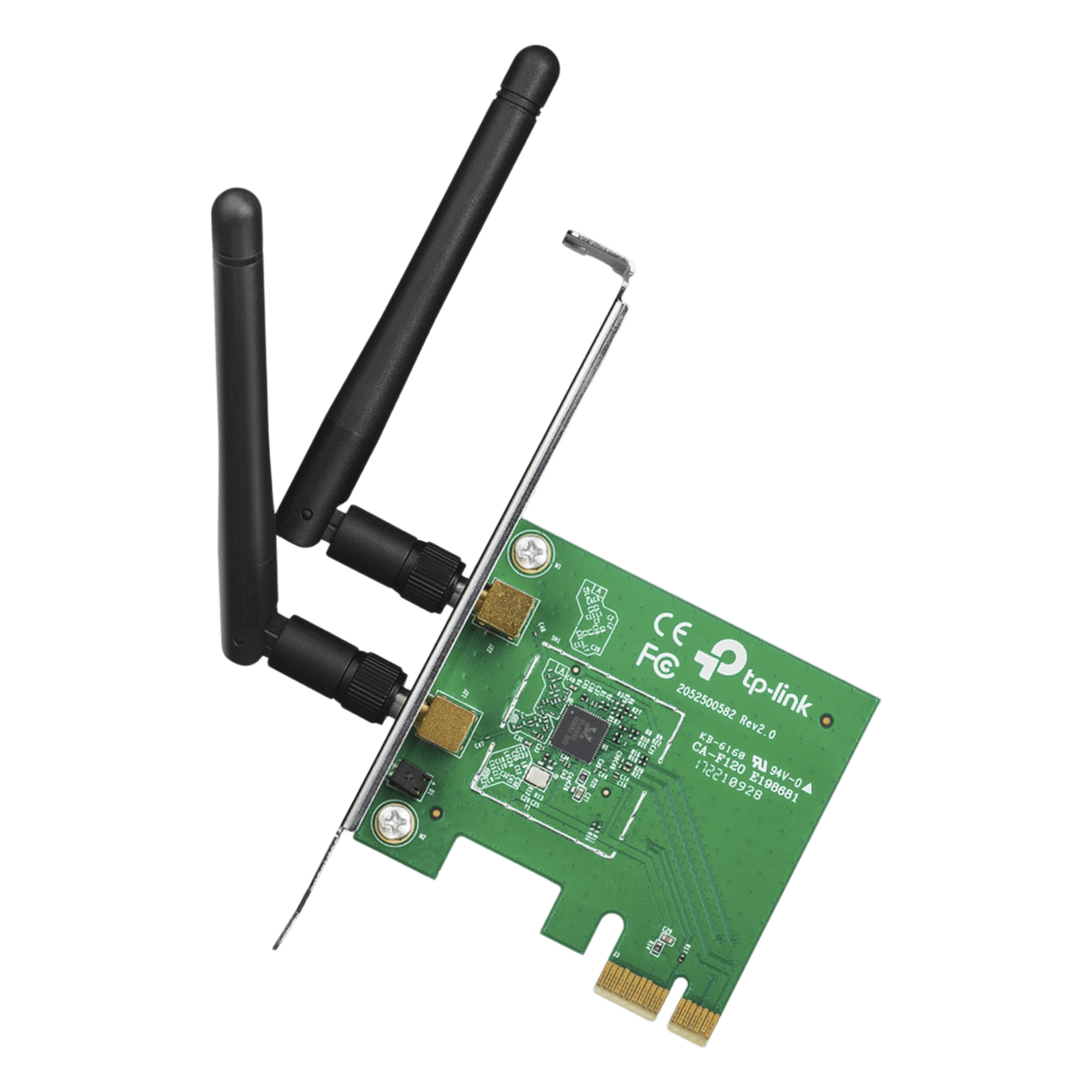 Adaptador Inalámbrico PCI Express / Wi-Fi N 300 Mbps / MIMO 2x2 / Antena Desmontable 2 dBi / 2.4 GHz / Windows y Linux — TP-LINK · SKU TL-WN881ND
