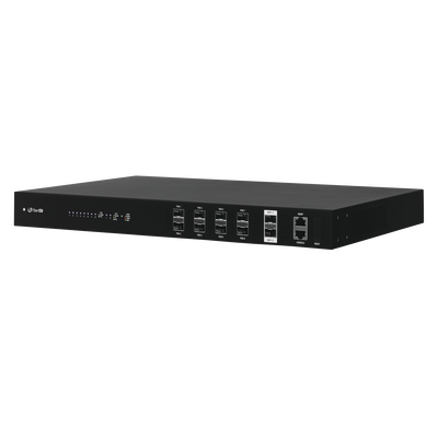 Terminal de Línea Óptica GPON / 8 Puertos SFP GPON + 2 SFP+ 10 Gbps / 1024 ONUs Concurrentes / Alcance 20 km (65,616 ft) / Triple Play / Rack 1U — UBIQUITI · SKU UF-OLT