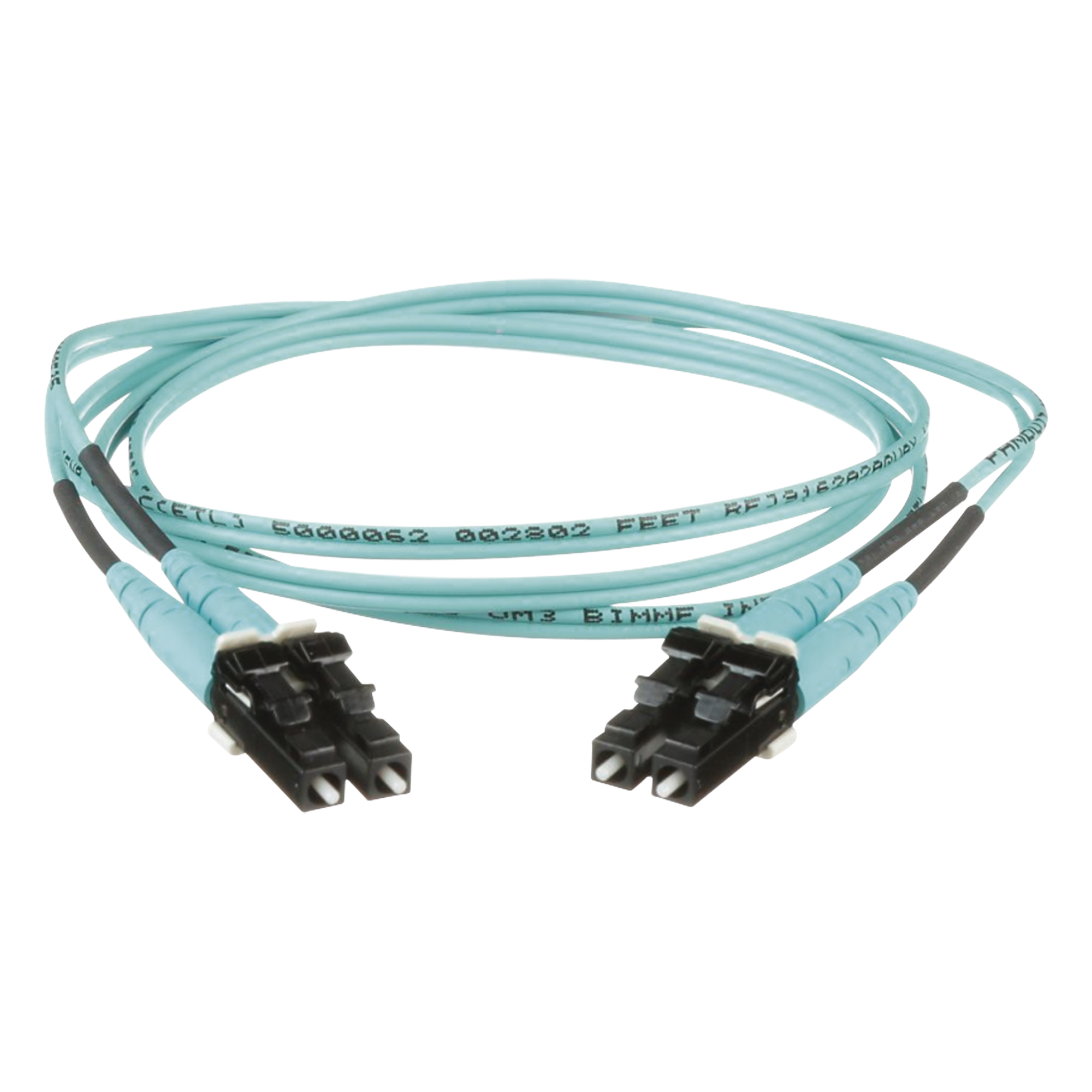 Jumper de Fibra Óptica / Multimodo OM3 50/125 / LC-LC Duplex / OFNR Riser / Aqua / 0.50 m (1.64 ft) — PANDUIT · SKU FX2ERLNLNSNM0.5