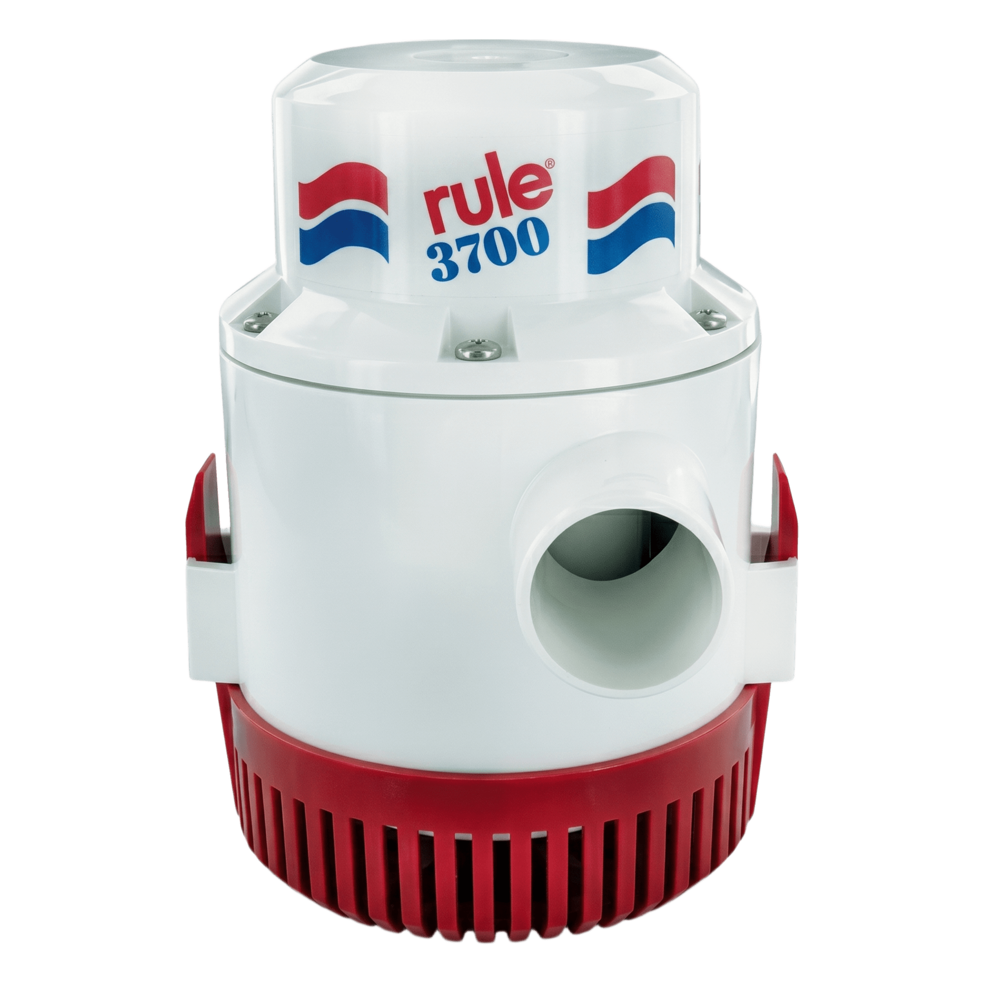 Bomba de Achique Sumergible / 3,700 GPH / 24V CD / Ejes de Acero Inoxidable / Protección Térmica / Grado Marino — RULE · SKU 16A
