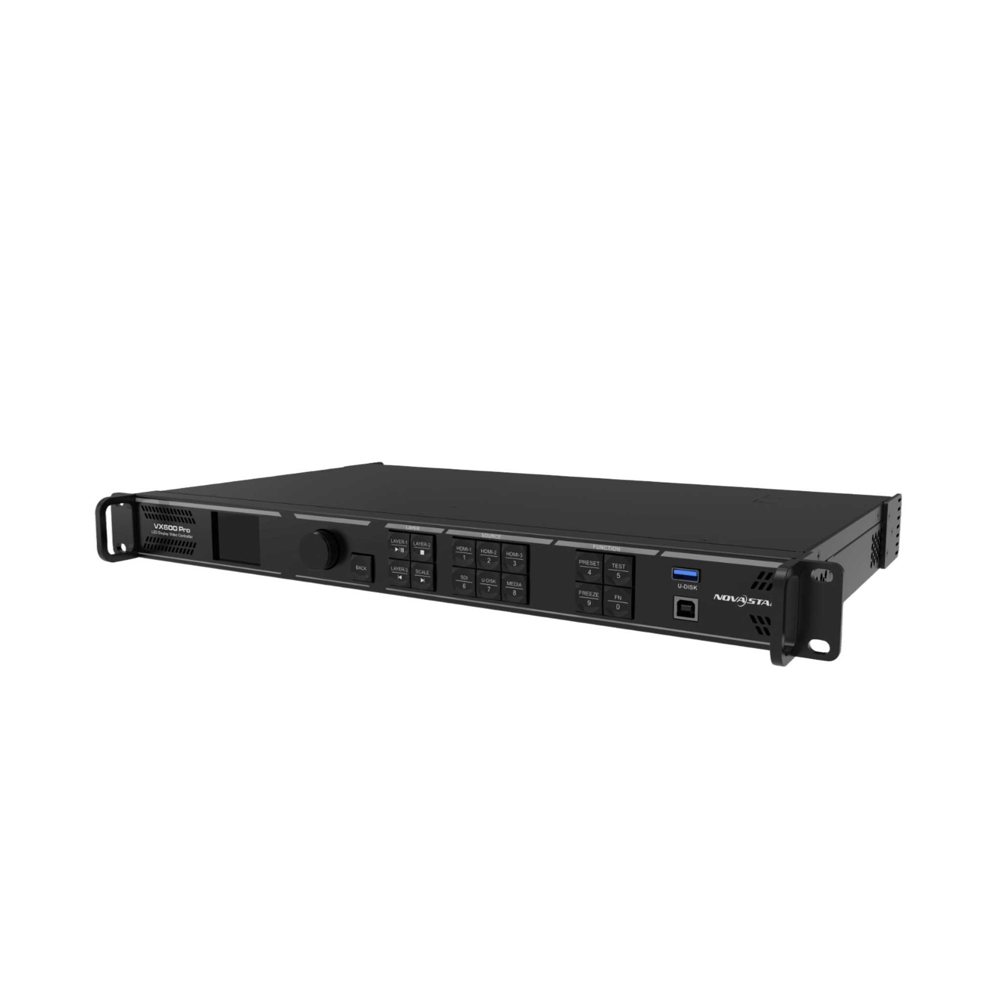 Controlador All-in-One / 3.9 Millones de Píxeles / 6 Puertos Ethernet Gigabit / 4K×2K@60Hz / 6 Capas SuperView III / Fibra Óptica 10G / 256 Presets