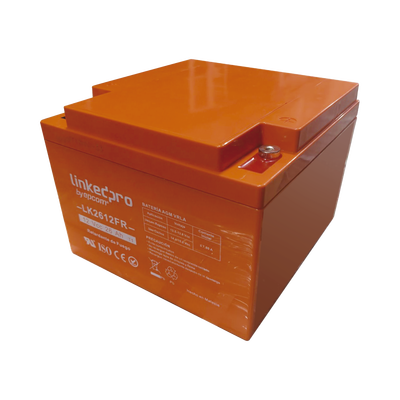 Batería AGM-VRLA / 12 V / 26 Ah / Retardante a la Flama UL94-V0 / Vida Útil 5 Años / Terminales T1 — LINKEDPRO BY EPCOM · SKU LK2612FR